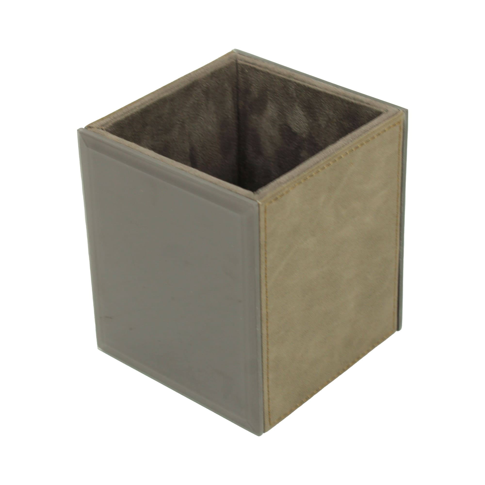 Grey Leatherite Pen Holder