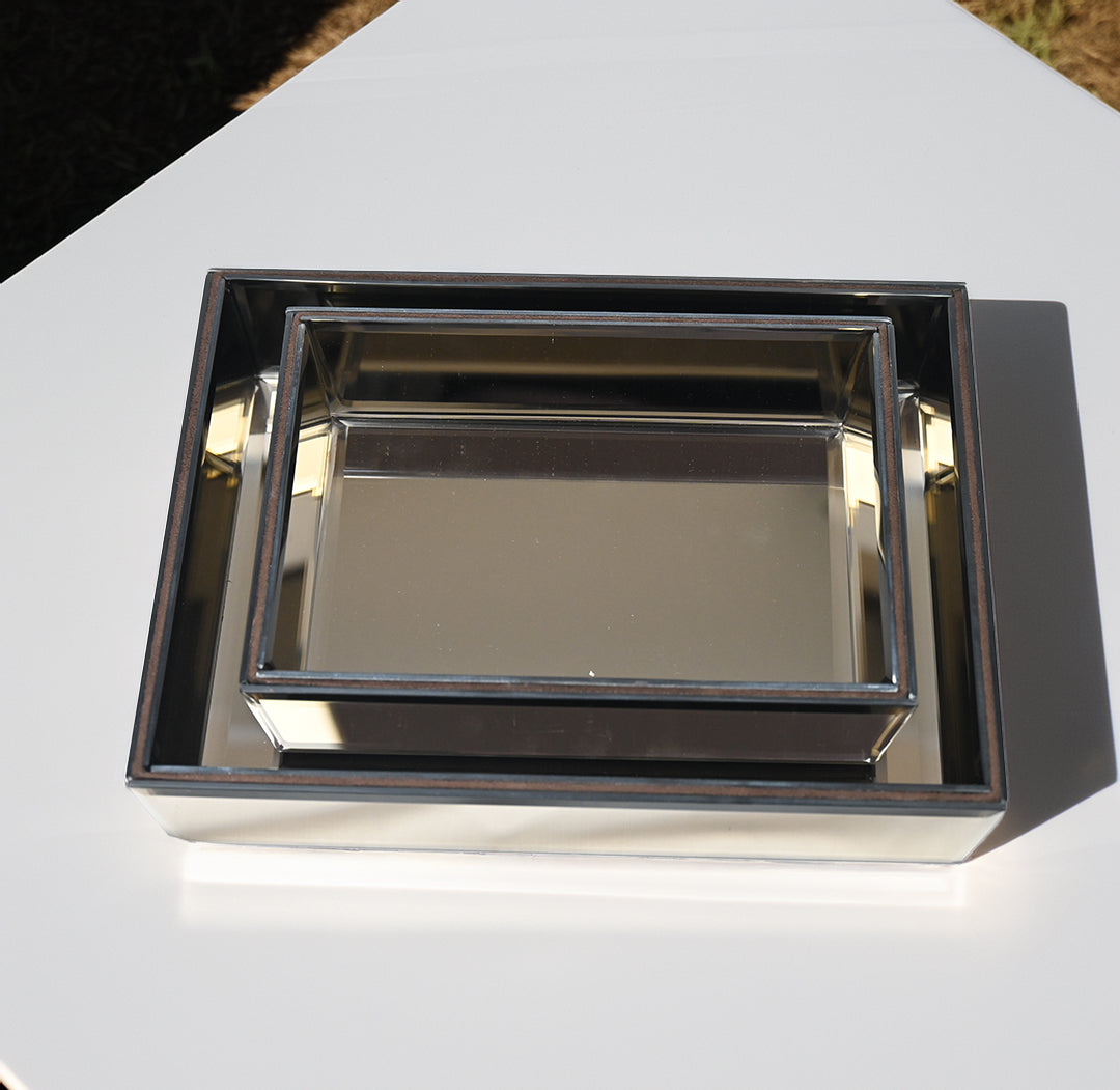 Luxury Brown Glass Tray