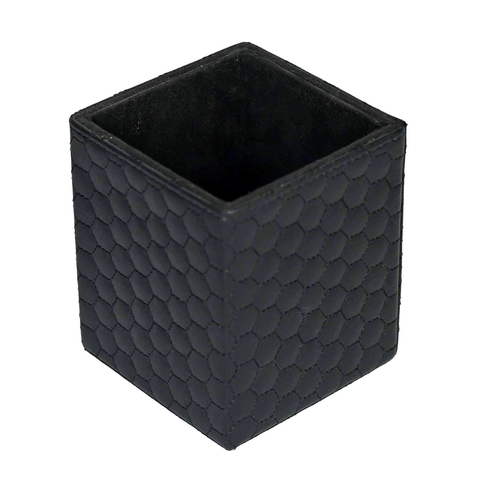 Premium Black Leatherite Pen Holder