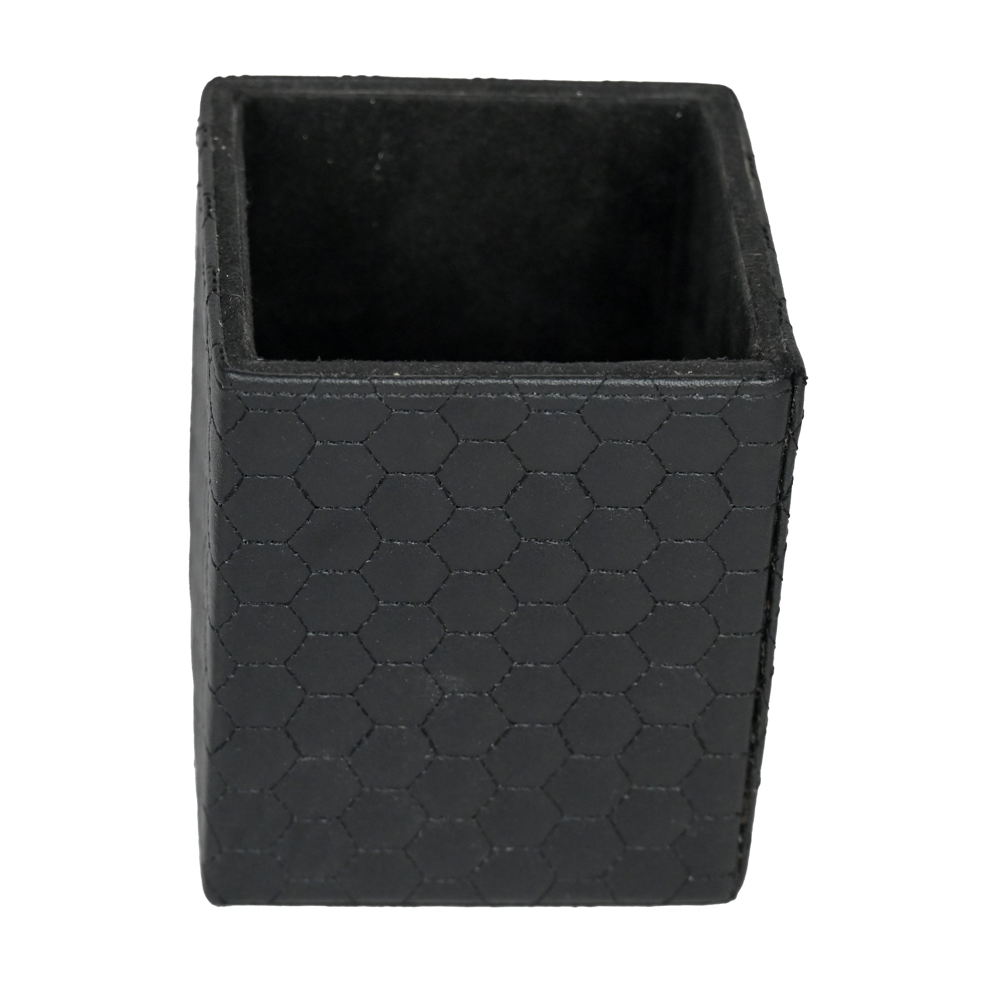 Premium Black Leatherite Pen Holder