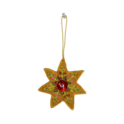 Set of 2 Star Shaped Christmas Ornament