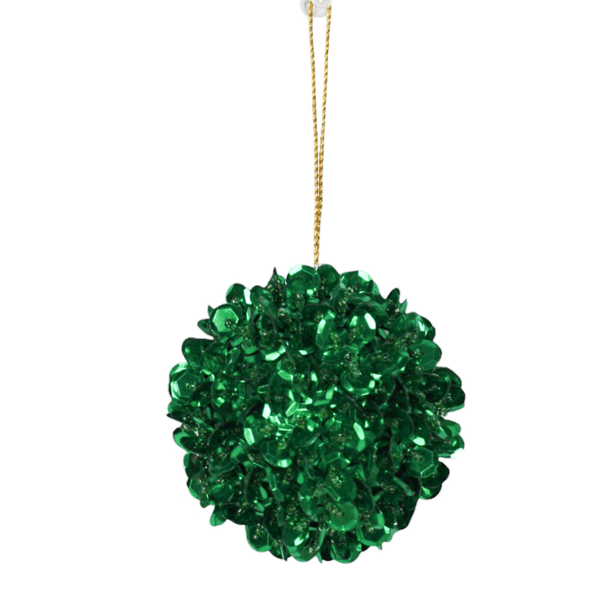 Set of 2 Christmas Tree Hanging Sequin Balls