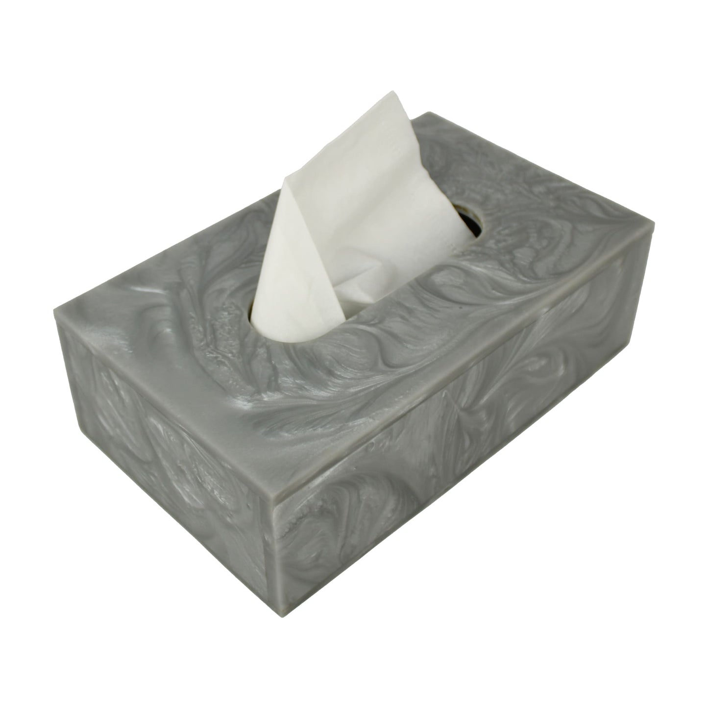 Grey Resin Tissue Box