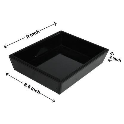 Luxury Black Glass Tray Set of Two
