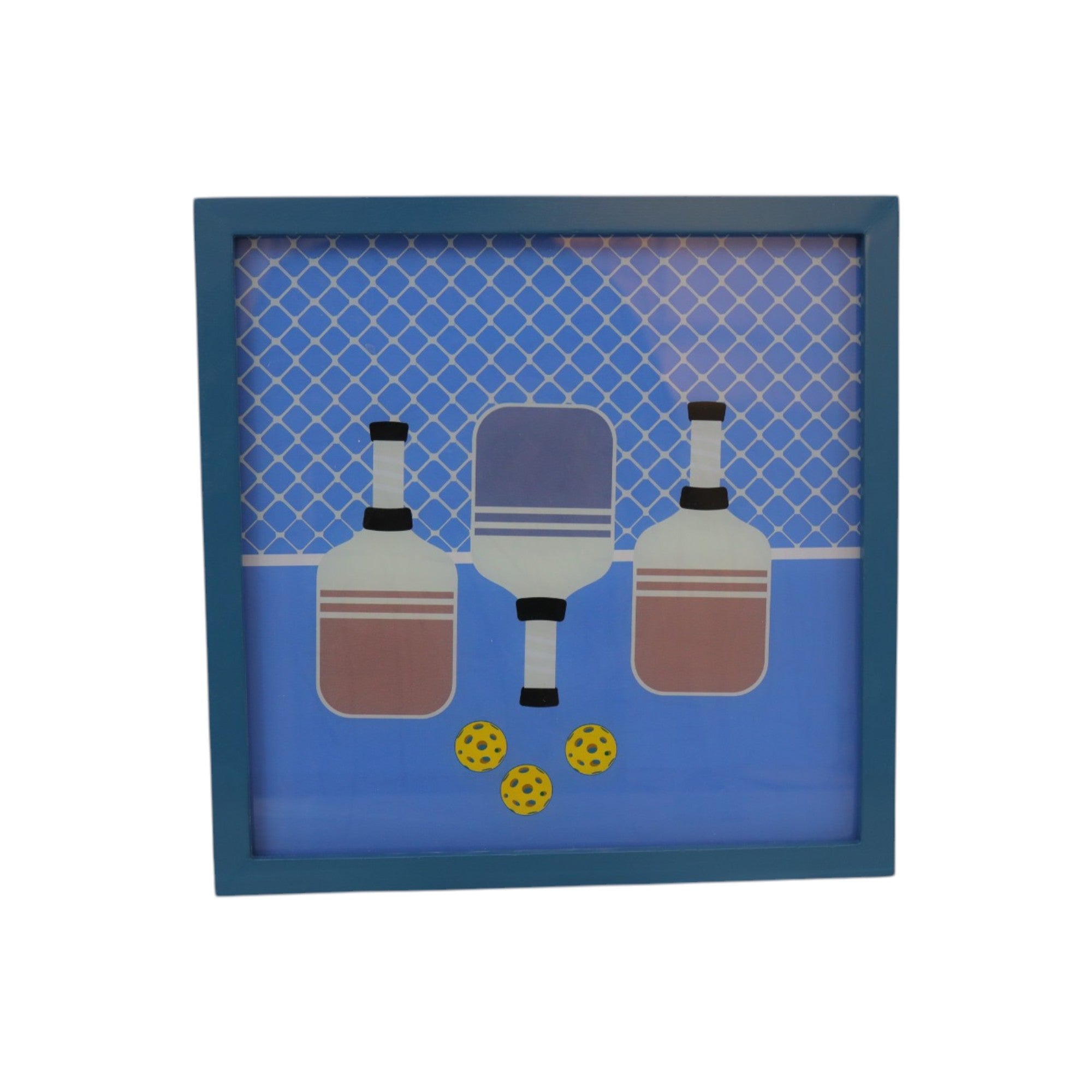 Premium Glass Wall Décor with Pickle Ball Design