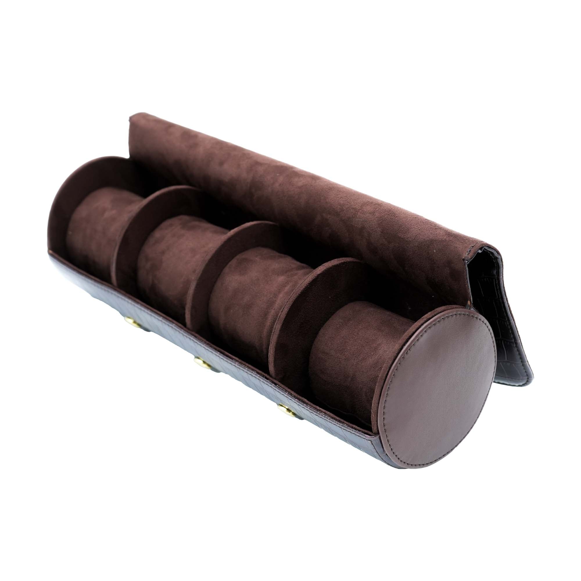 Premium Men's Brown Watch Box