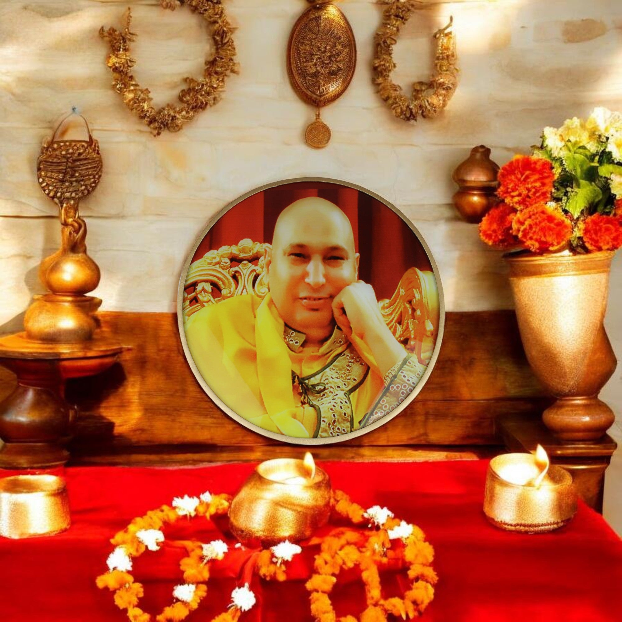  Glass Printed Guruji Wall Decor 