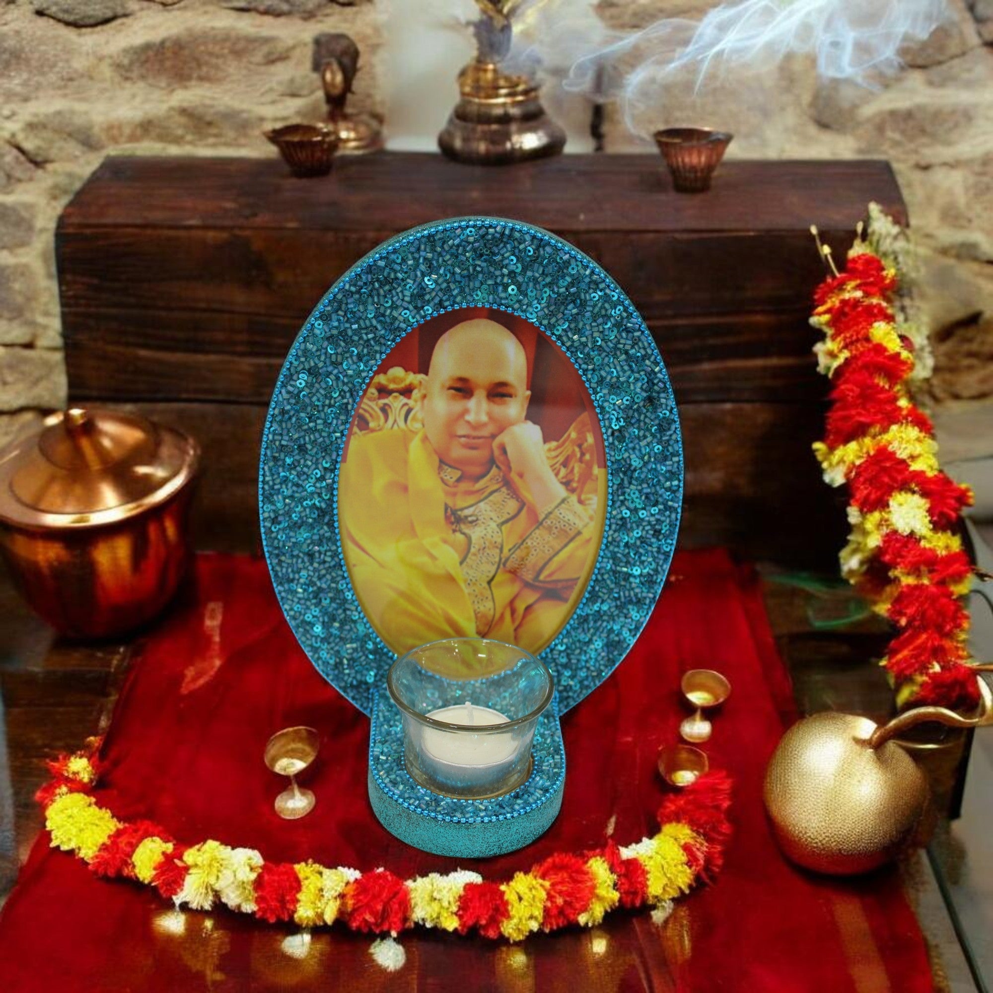  Decorative Guruji Blessings Photo Frame (5x7 Inches) - TH-154 