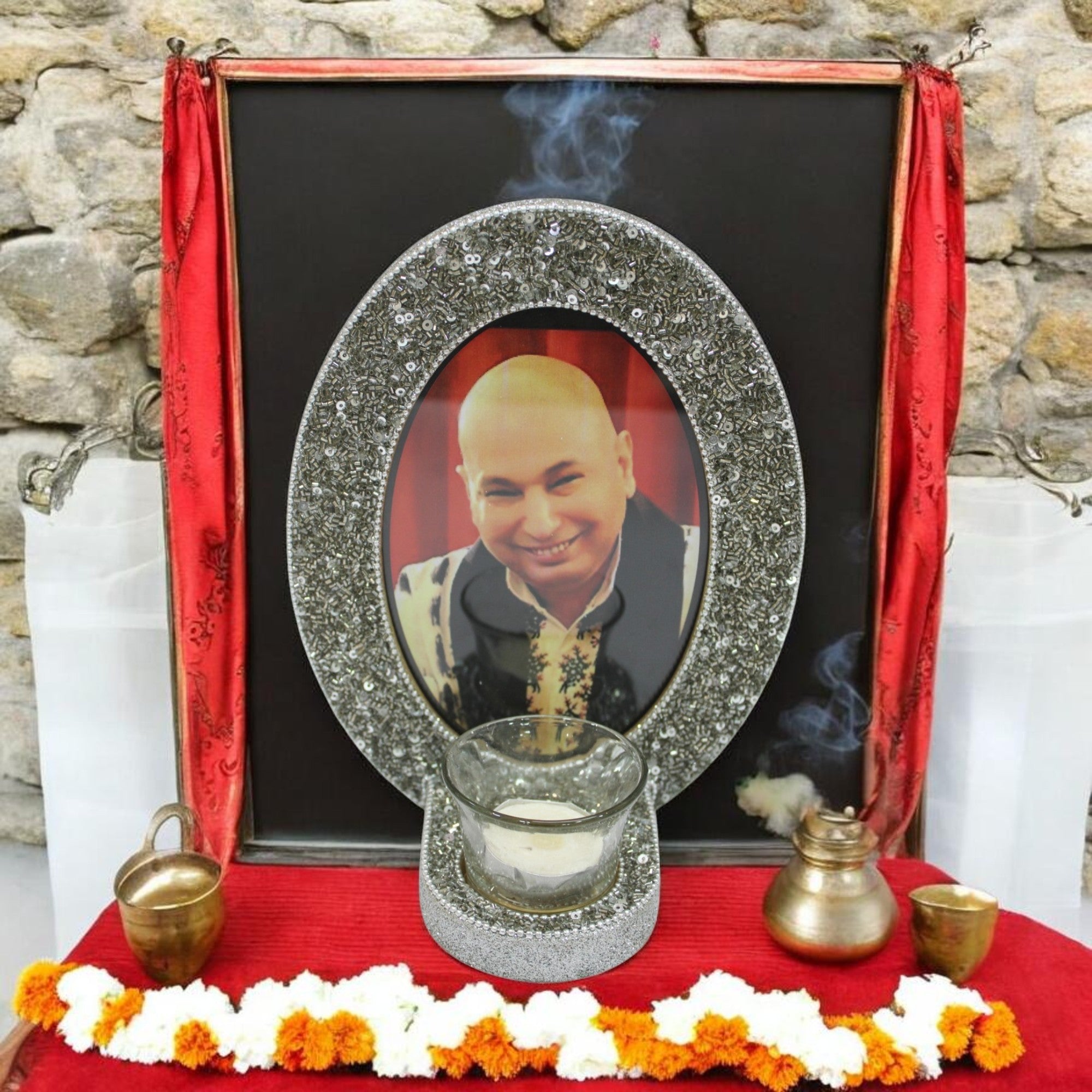  Decorative Guruji Blessings Photo Frame (5x7 Inches)-TH-155 