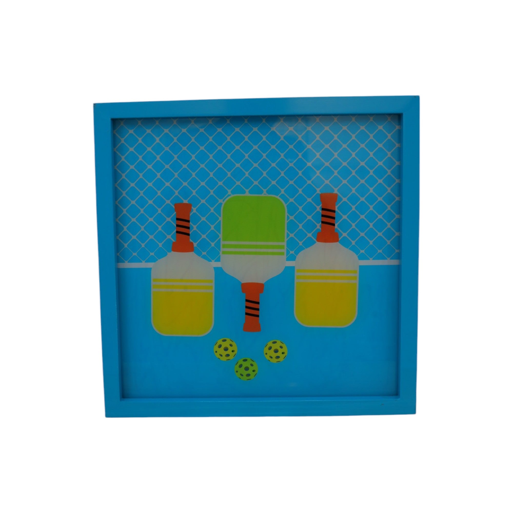 Premium Glass Wall Décor with Pickle Ball Design