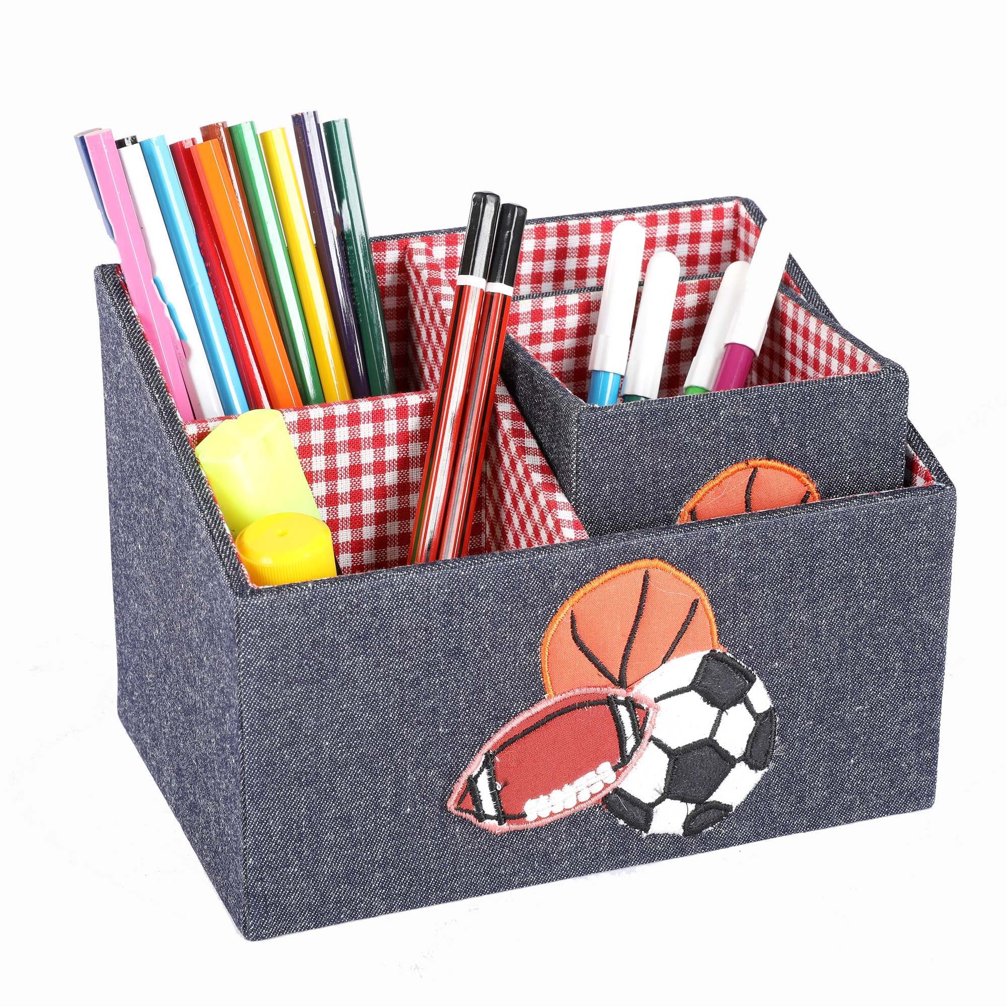 Sports Balls Design Stationary Organizer & Pen Holder (Set of 2)