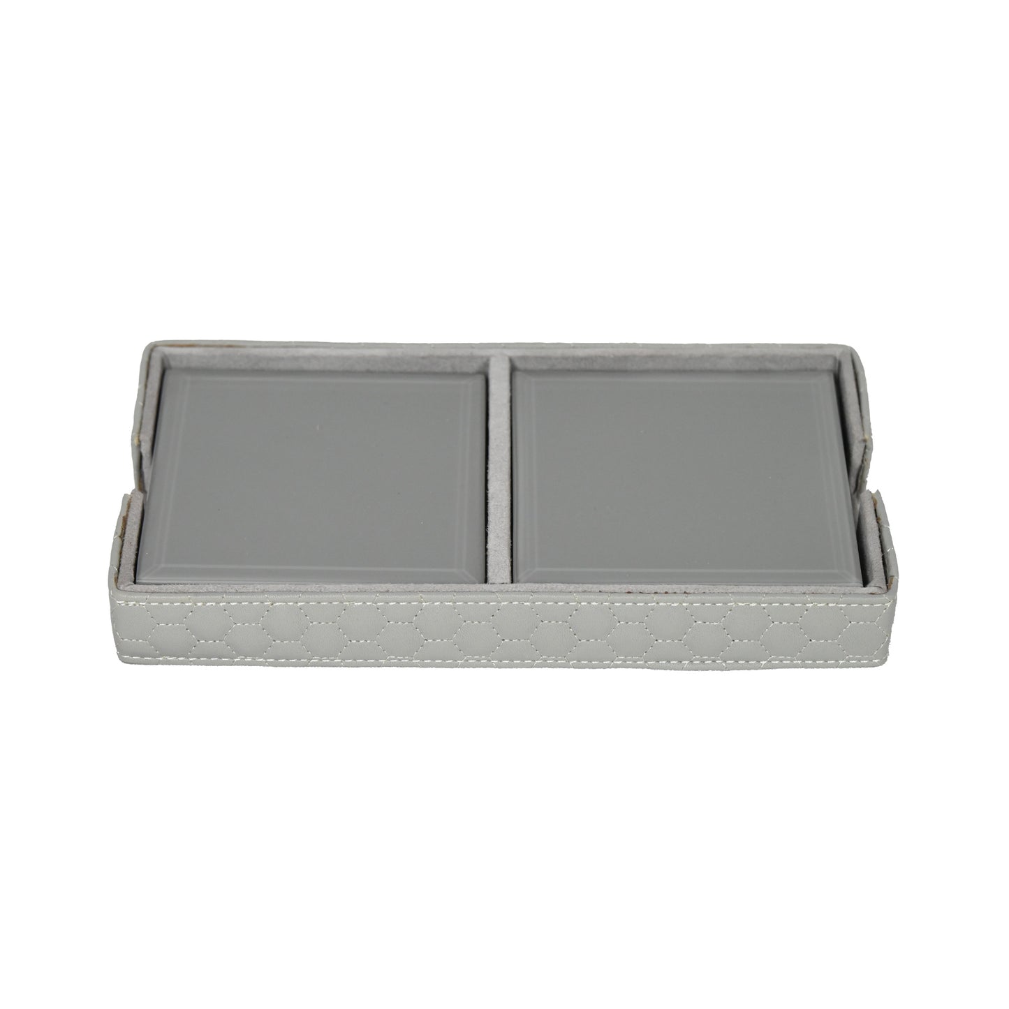 Grey Leatherite Hamper Set of 3