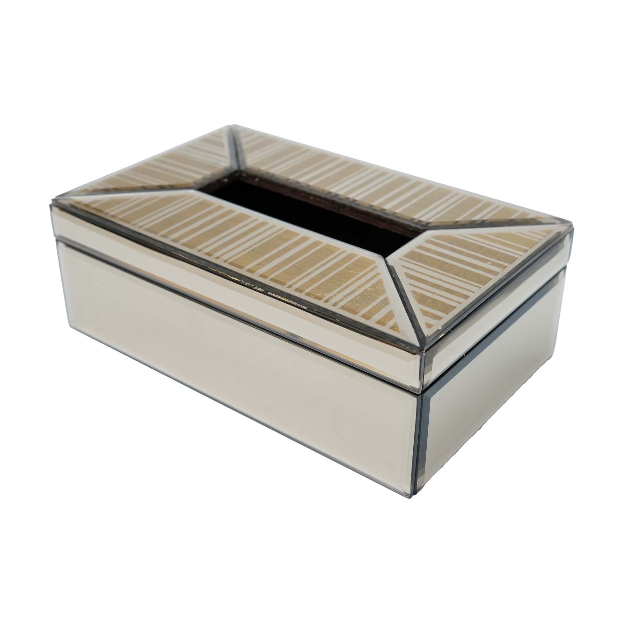 Luxury Decorative Brown Glass Tissue Box