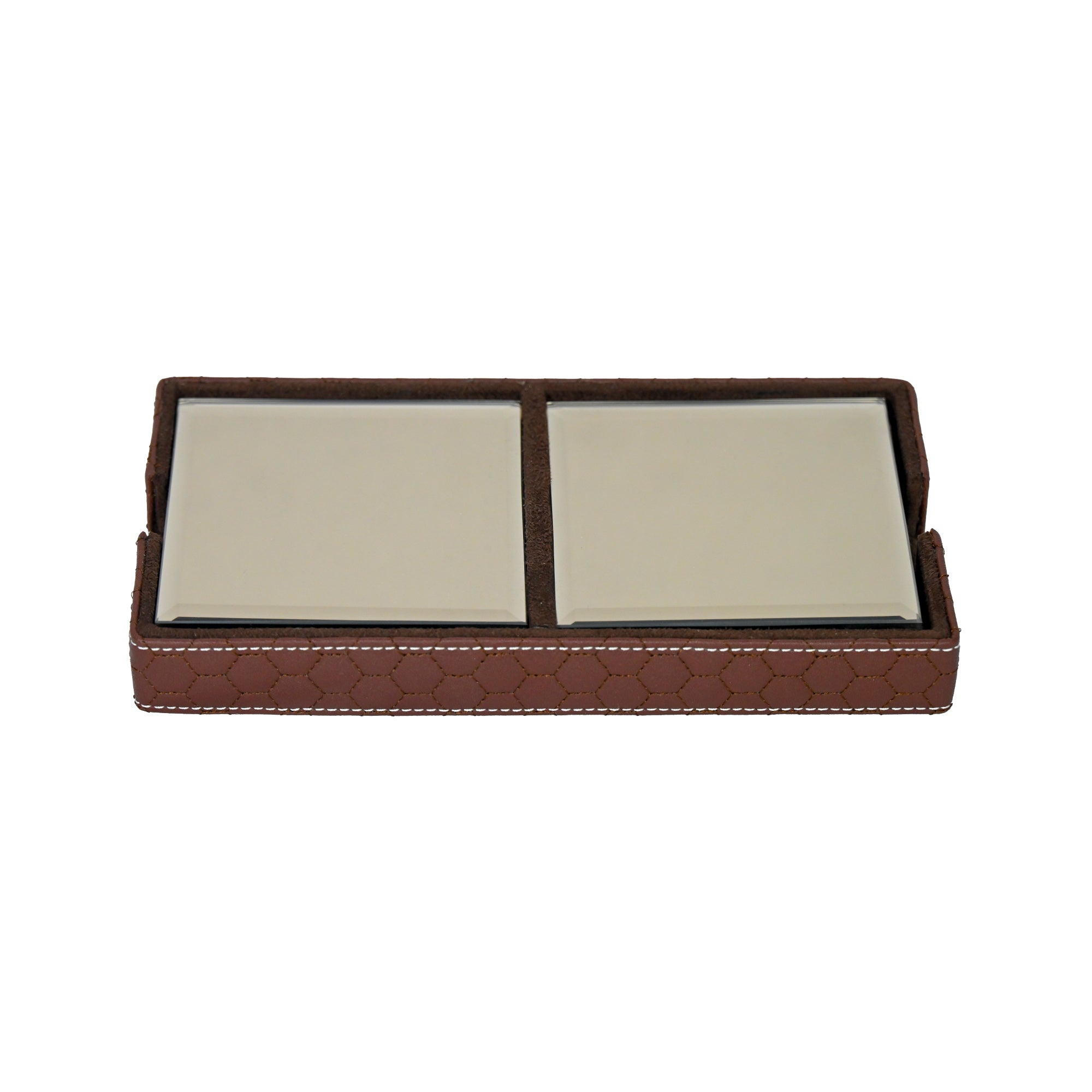 Premium Brown Leatherite Hamper Set of 3