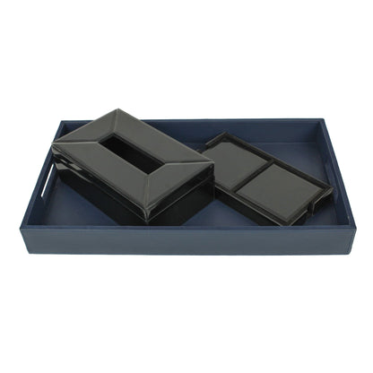 Blue Leatherite Tray