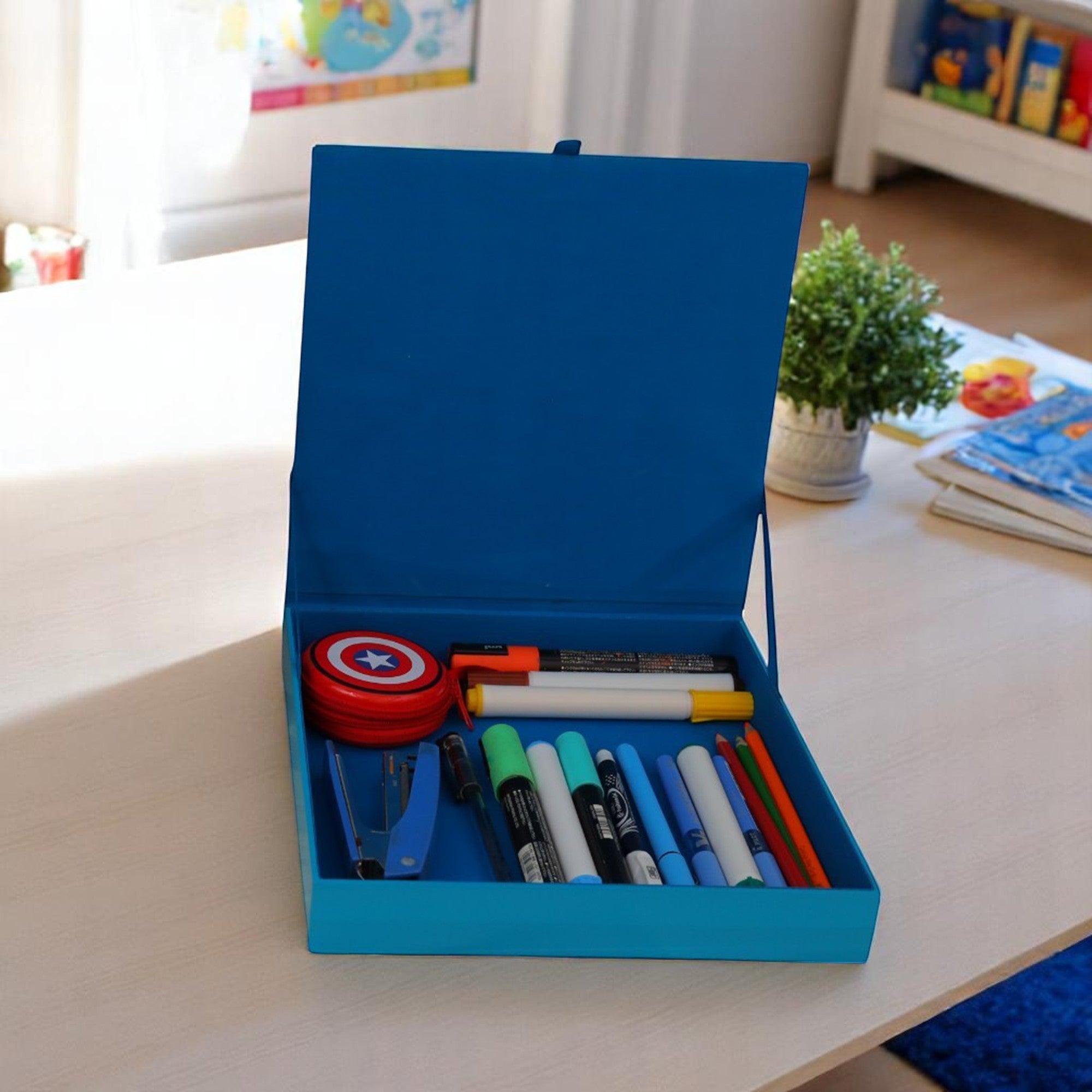 Premium Glass Stationery Organizer with Pickle Ball Design