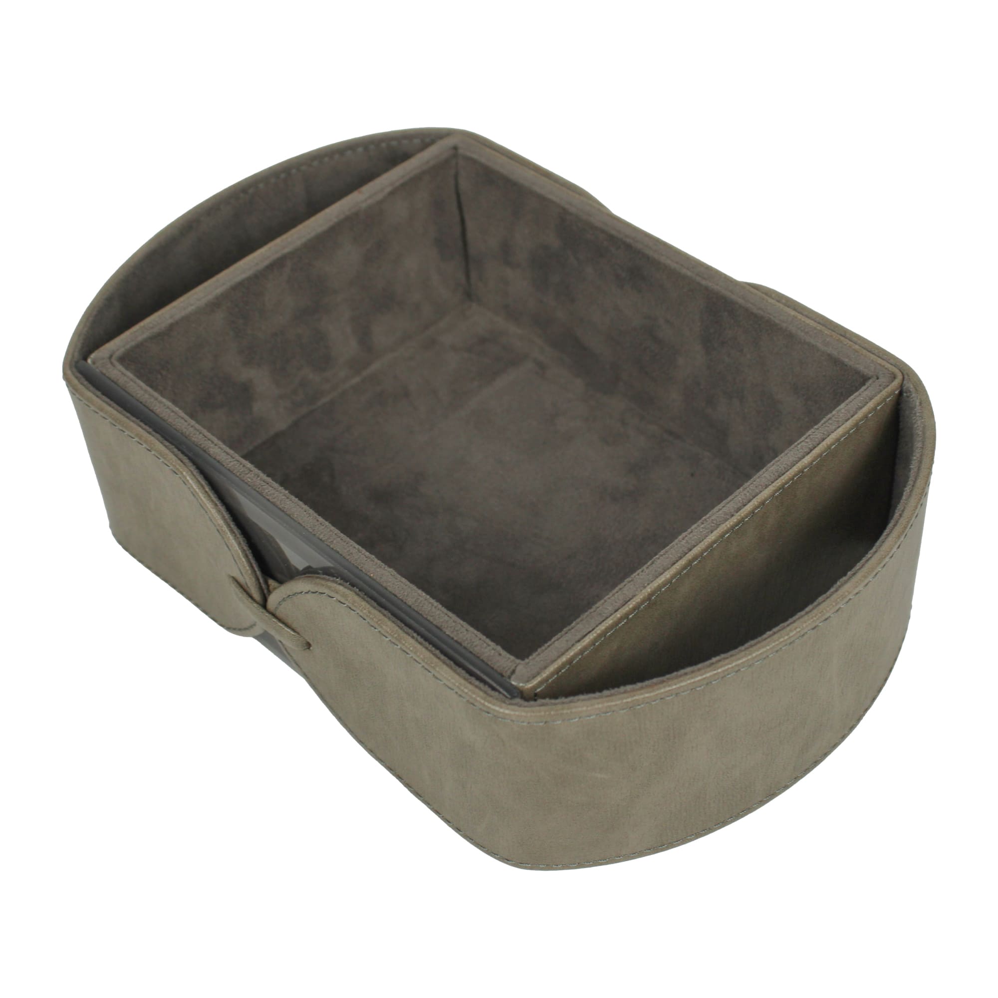 Premium Grey Leatherite Stationery Holder