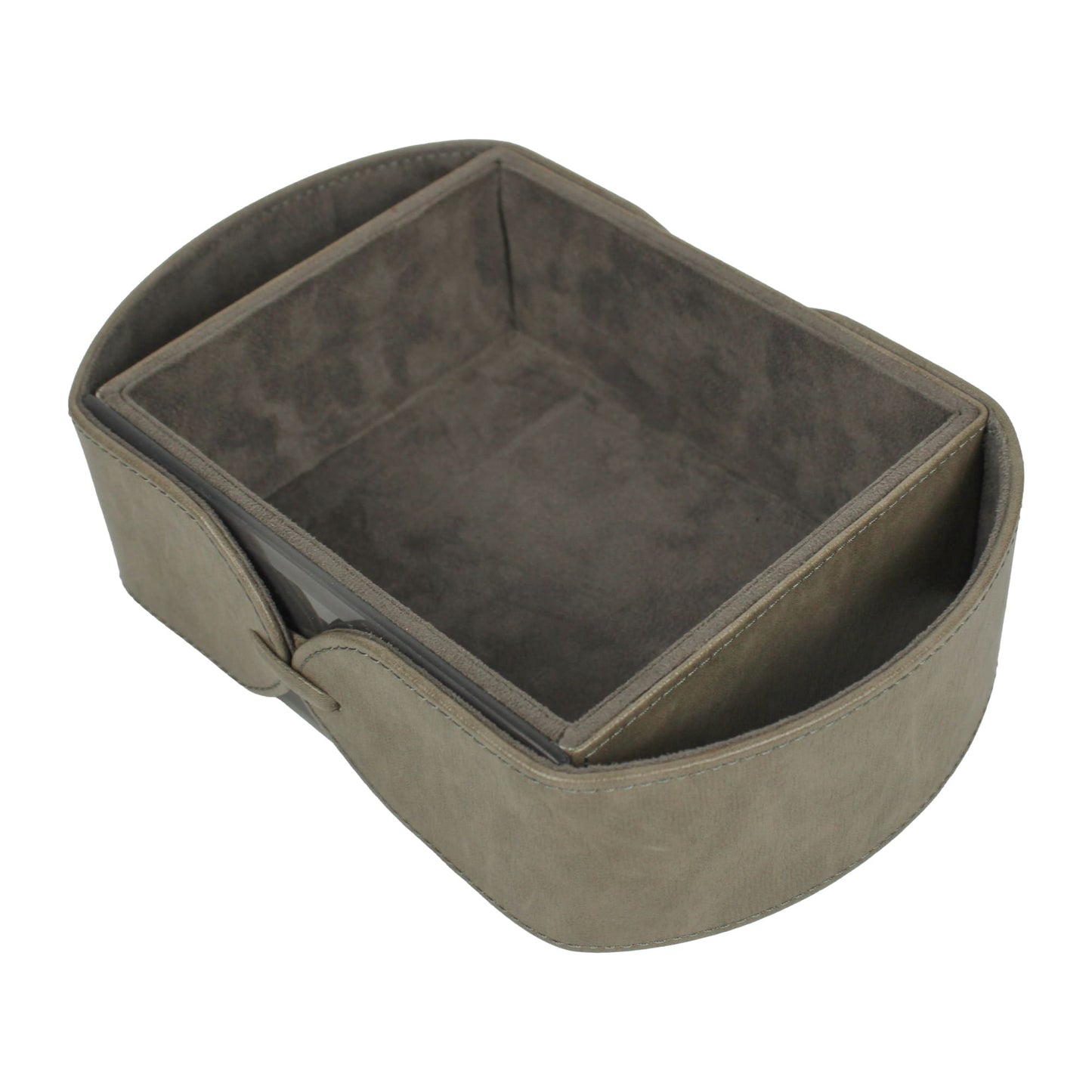 Grey Leatherite Stationery Holder