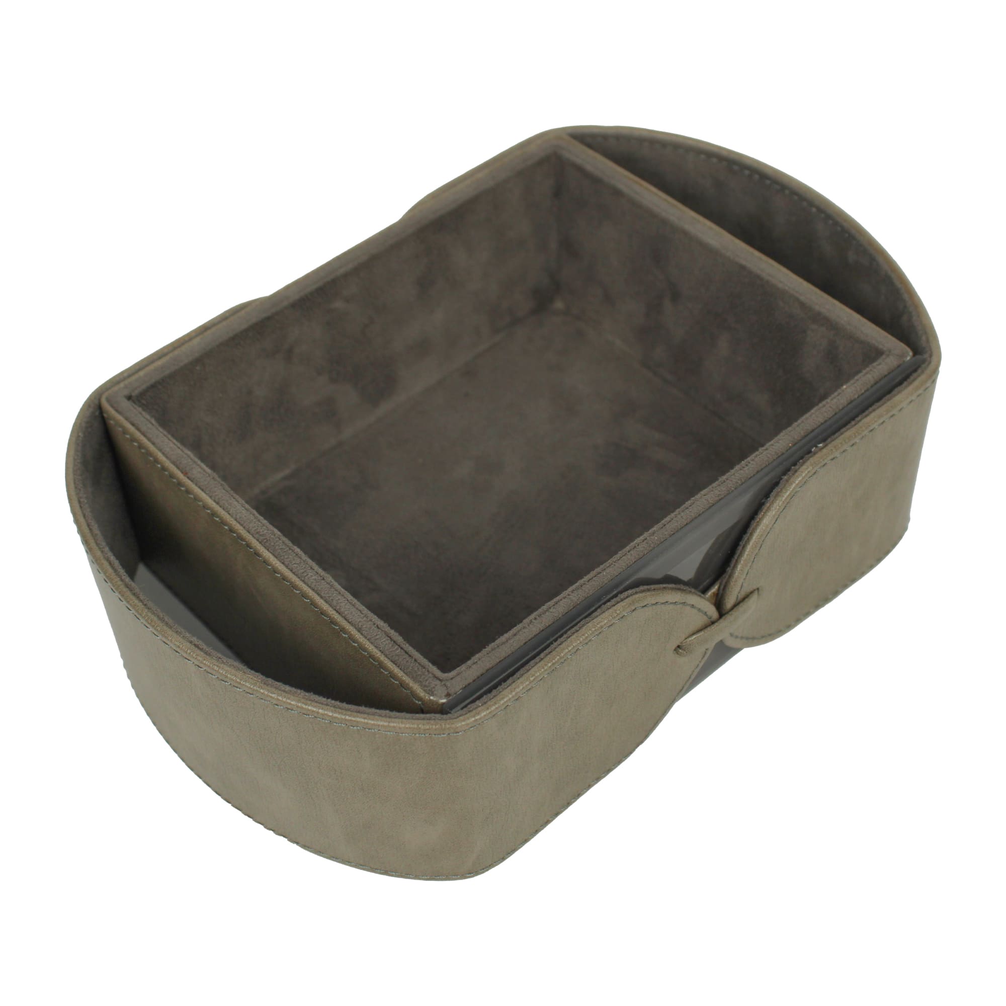 Premium Grey Leatherite Stationery Holder