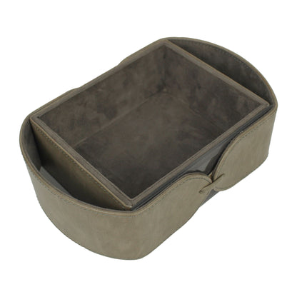 Grey Leatherite Stationery Holder