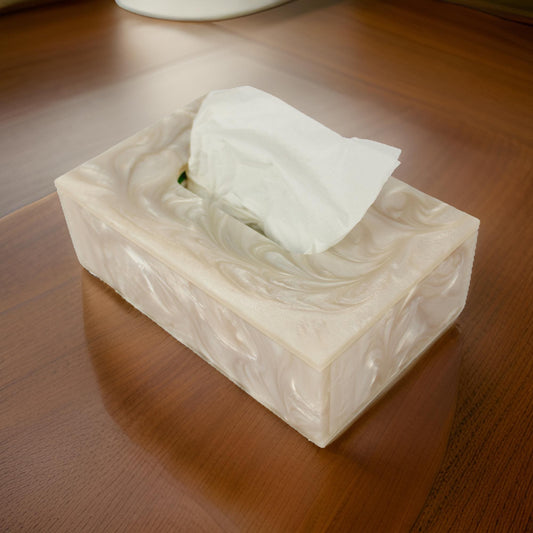 Beige Resin Tissue Box