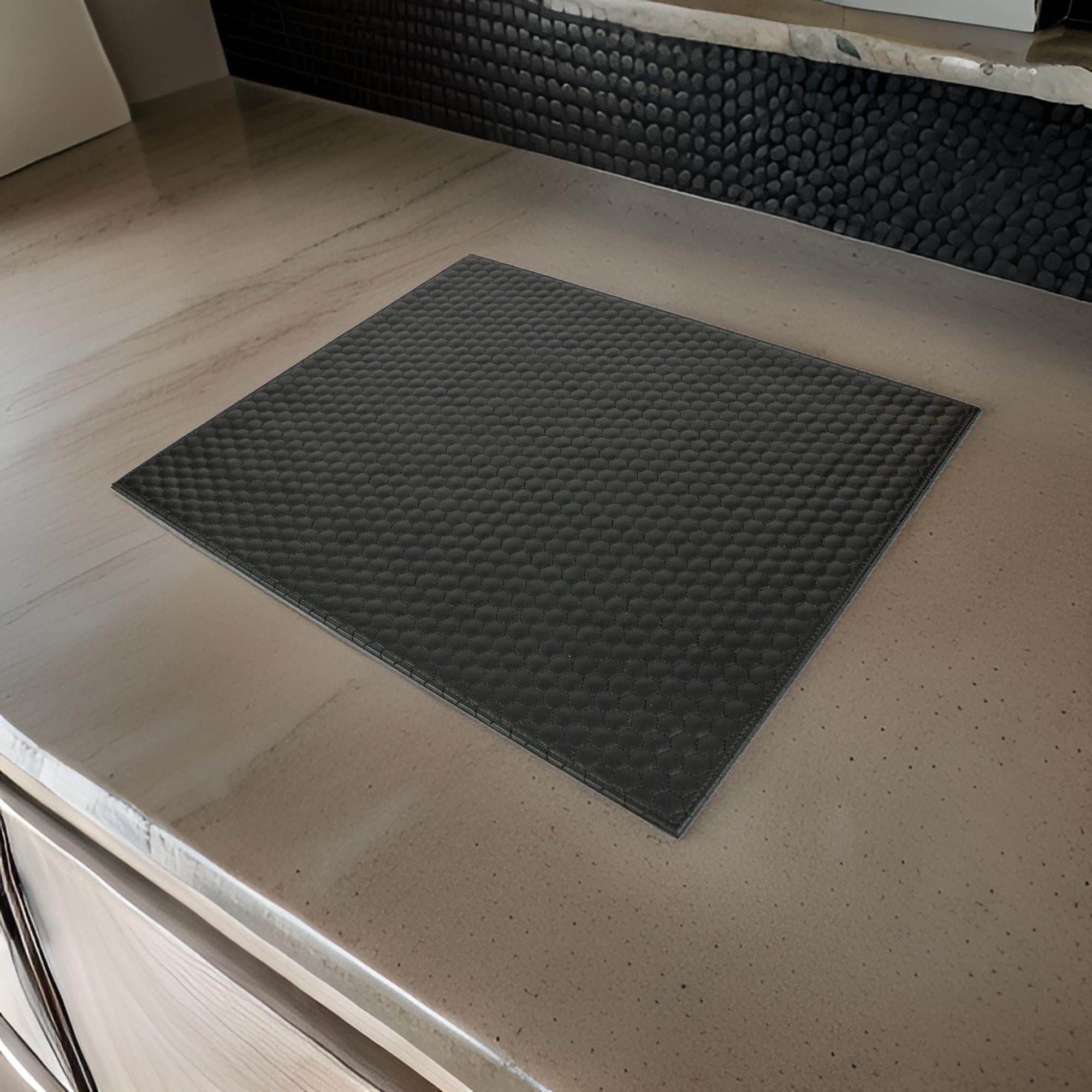 Premium Black Leatherite Table Placemats