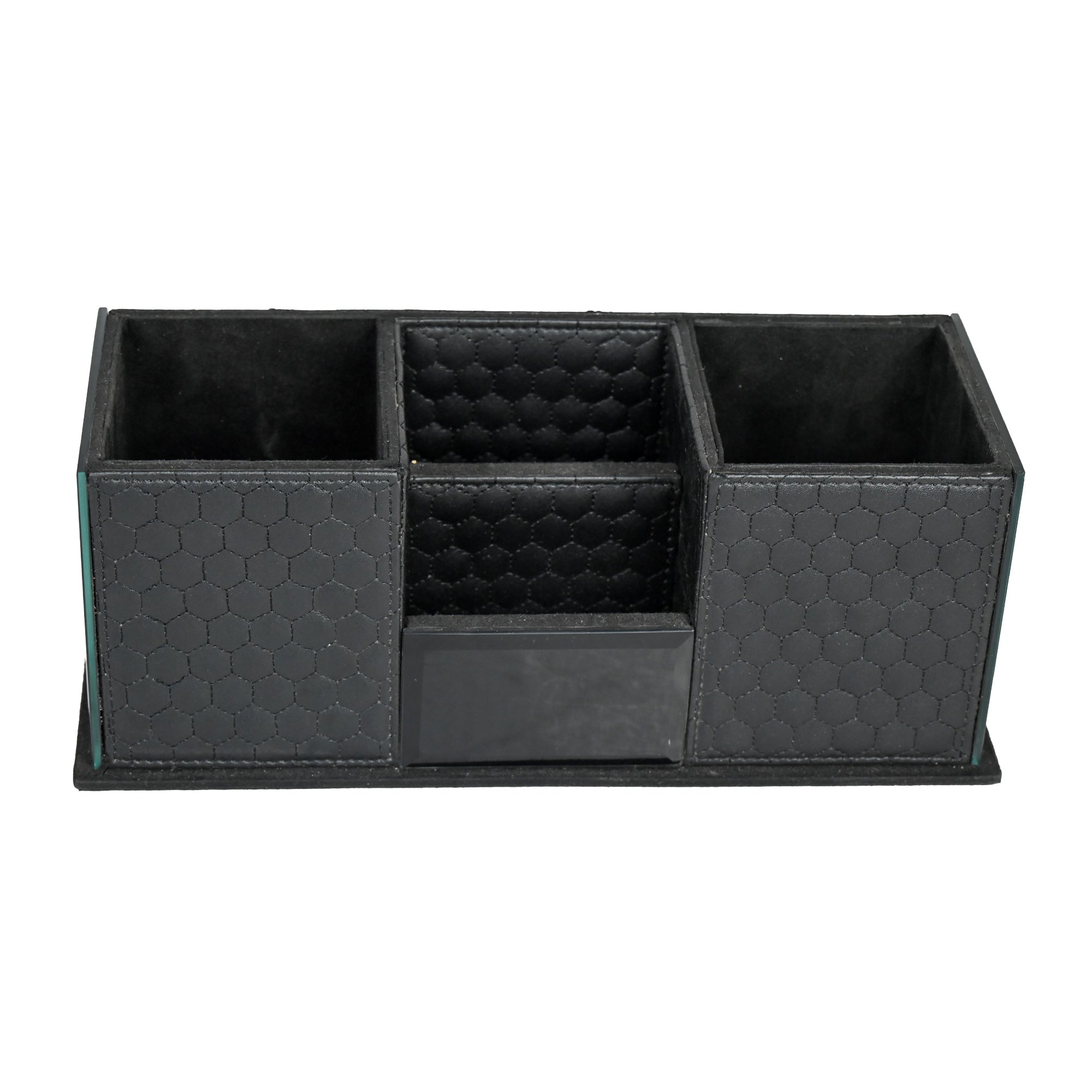 Premium Black Leatherite Desk Organizer
