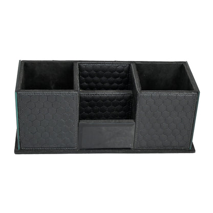 Black Leatherite Desk Organizer