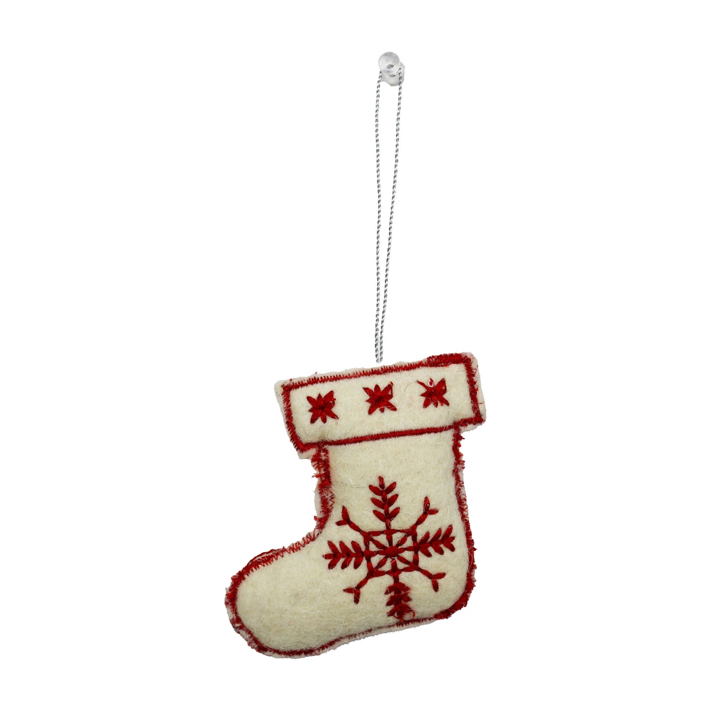 Set of 3 Embroidered Christmas Tree Hanging Ornament