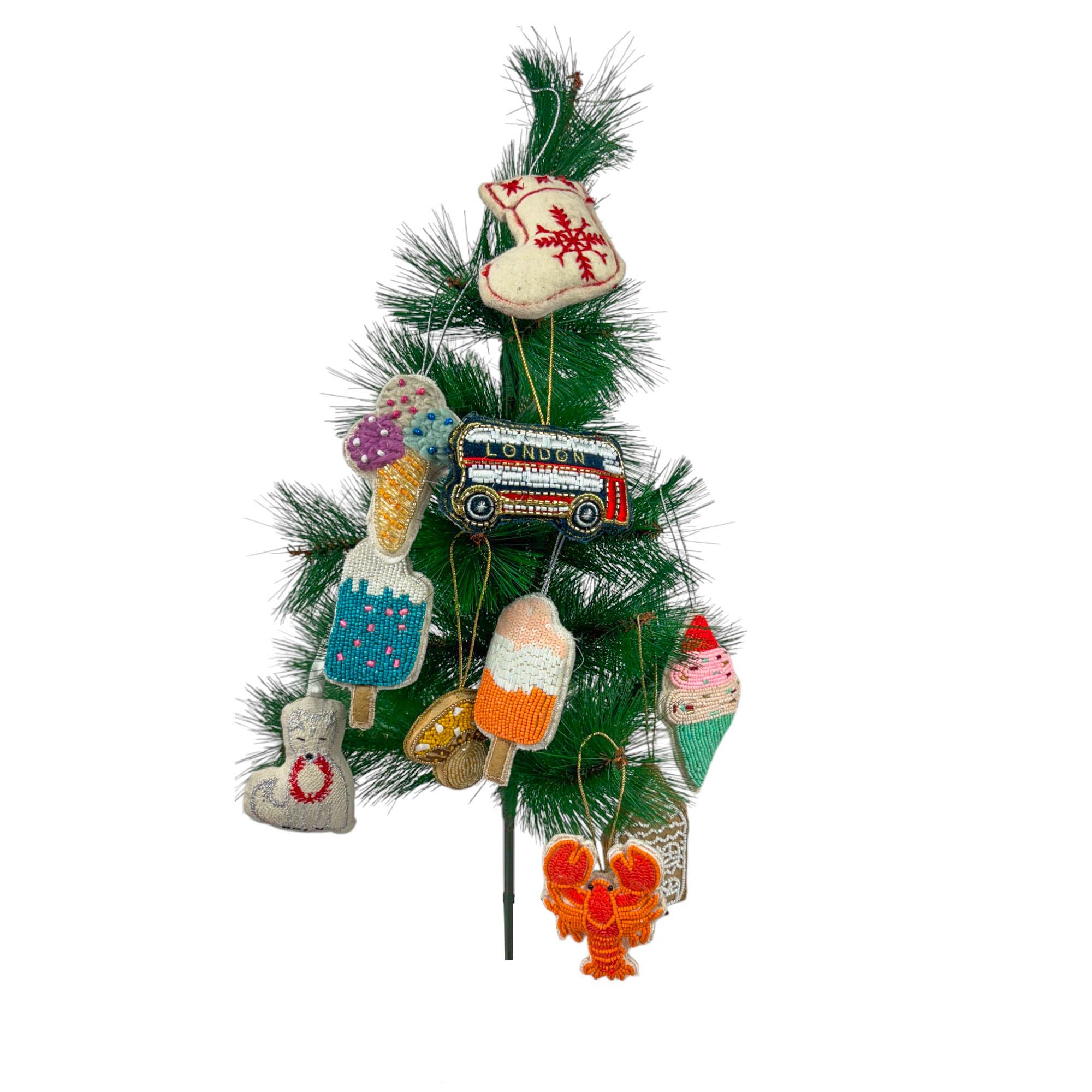 Set of 10 Christmas Tree Ornaments