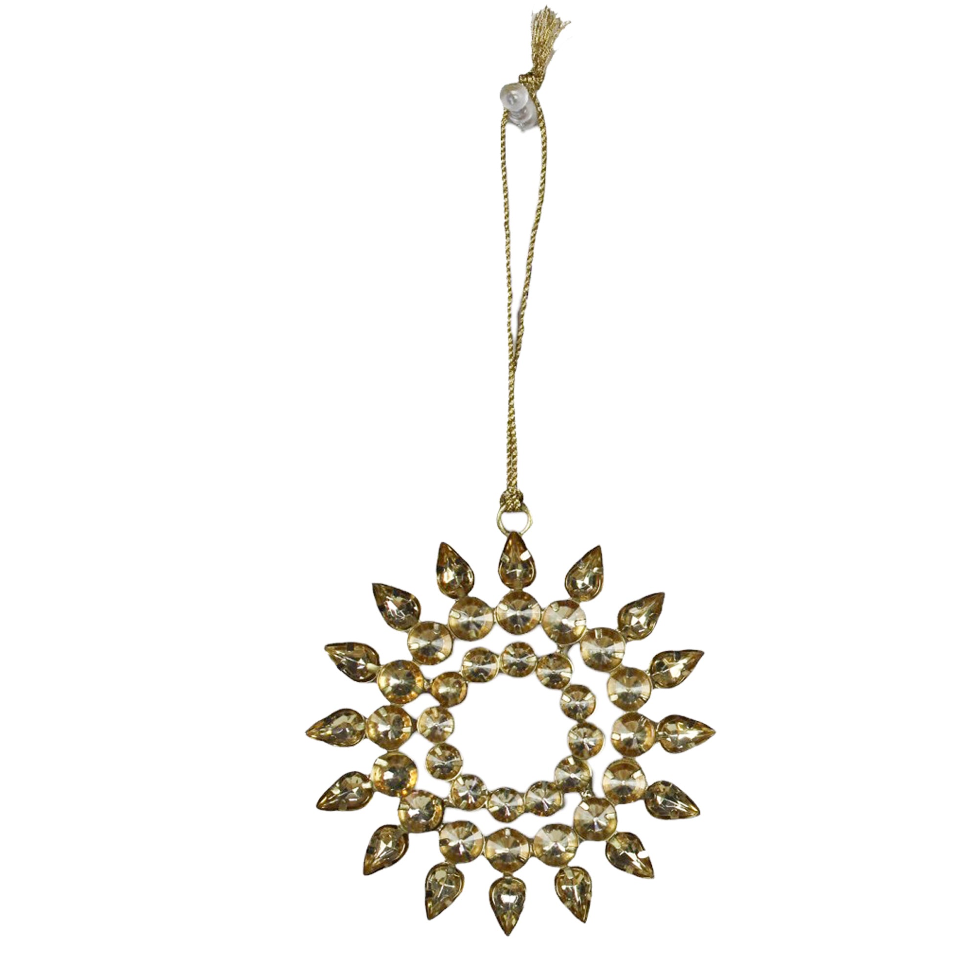 Set of 2 Jeweled Christmas Hanging Ornament