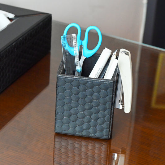 Black Leatherite Pen Holder