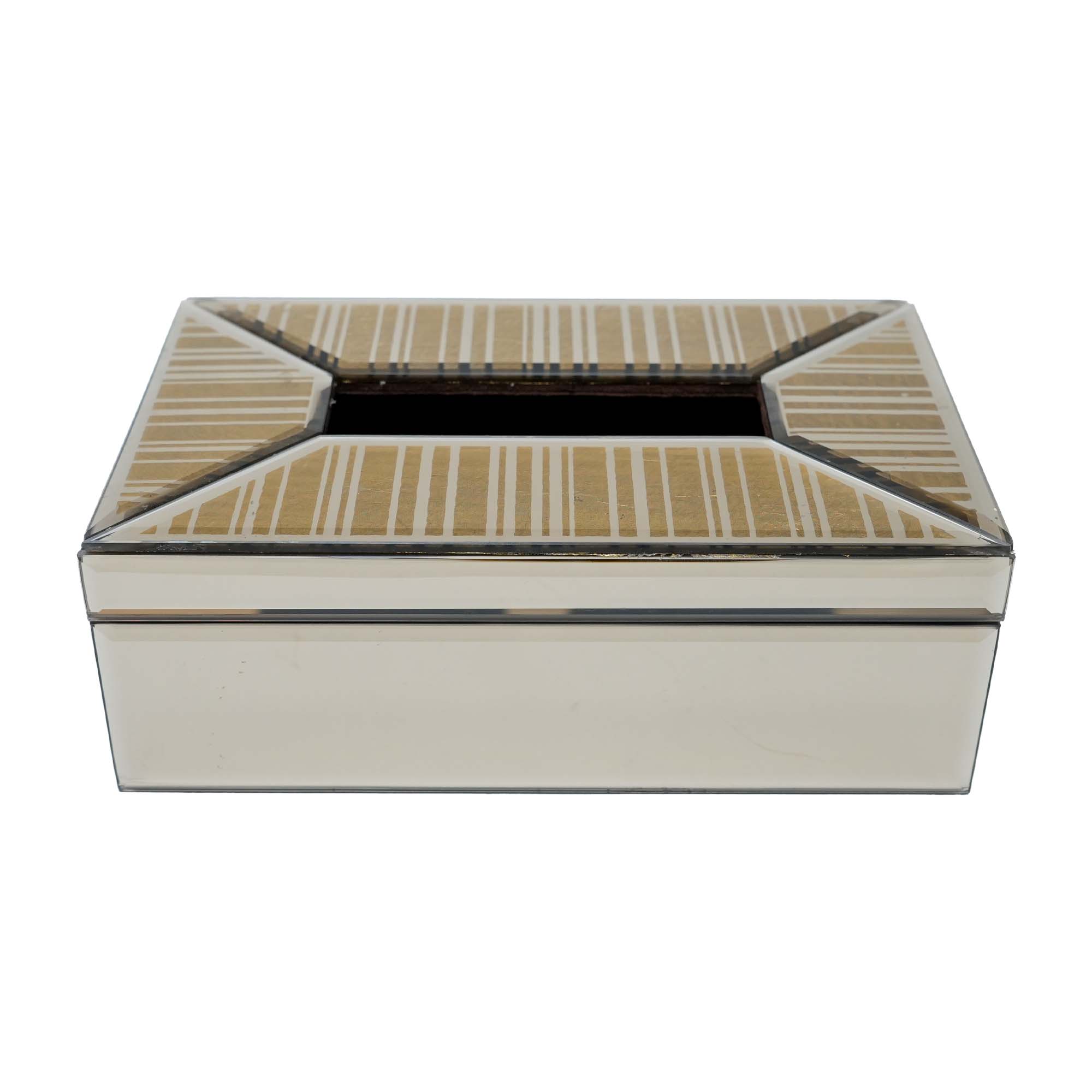 Luxury Decorative Brown Glass Tissue Box
