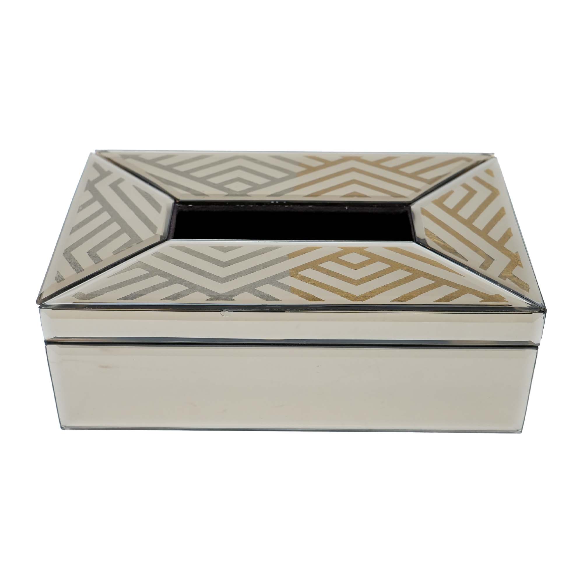 Luxury Decorative Brown Glass Tissue Box