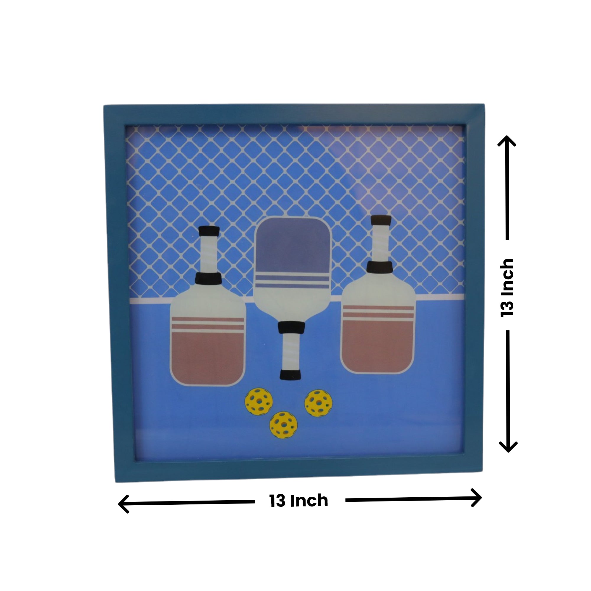 Premium Glass Wall Décor with Pickle Ball Design