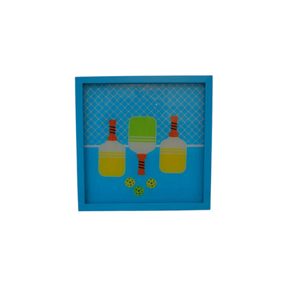 Premium Glass Wall Décor with Pickle Ball Design