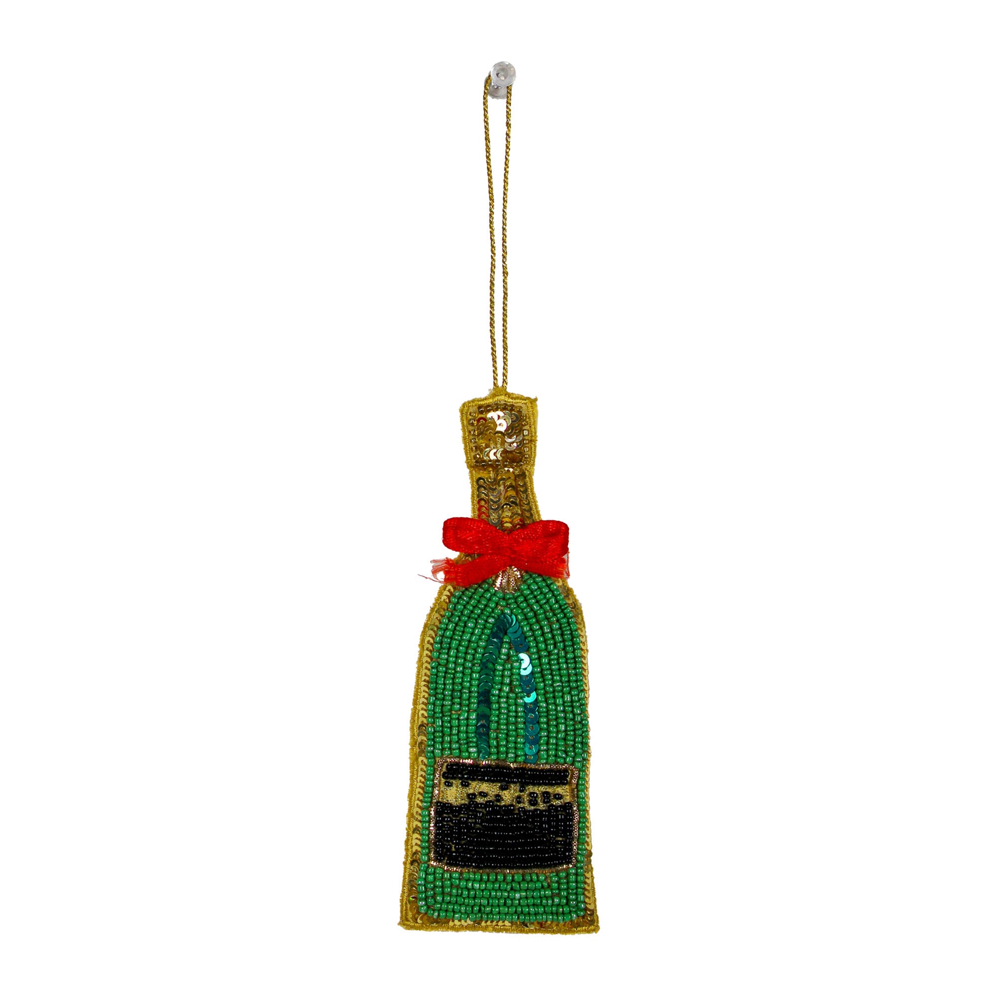 Set of 2 Bottle Shaped Christmas Ornament