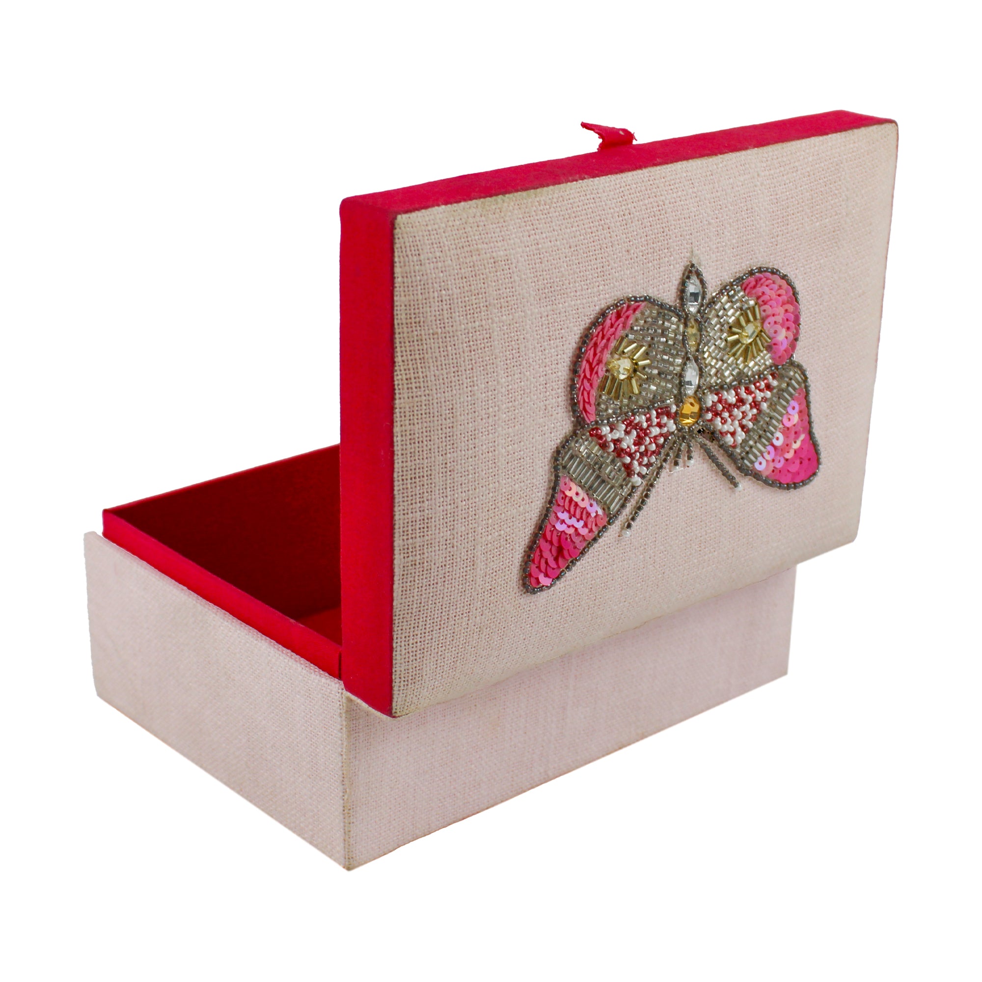 Butterfly Beaded Stationary Box for Kids