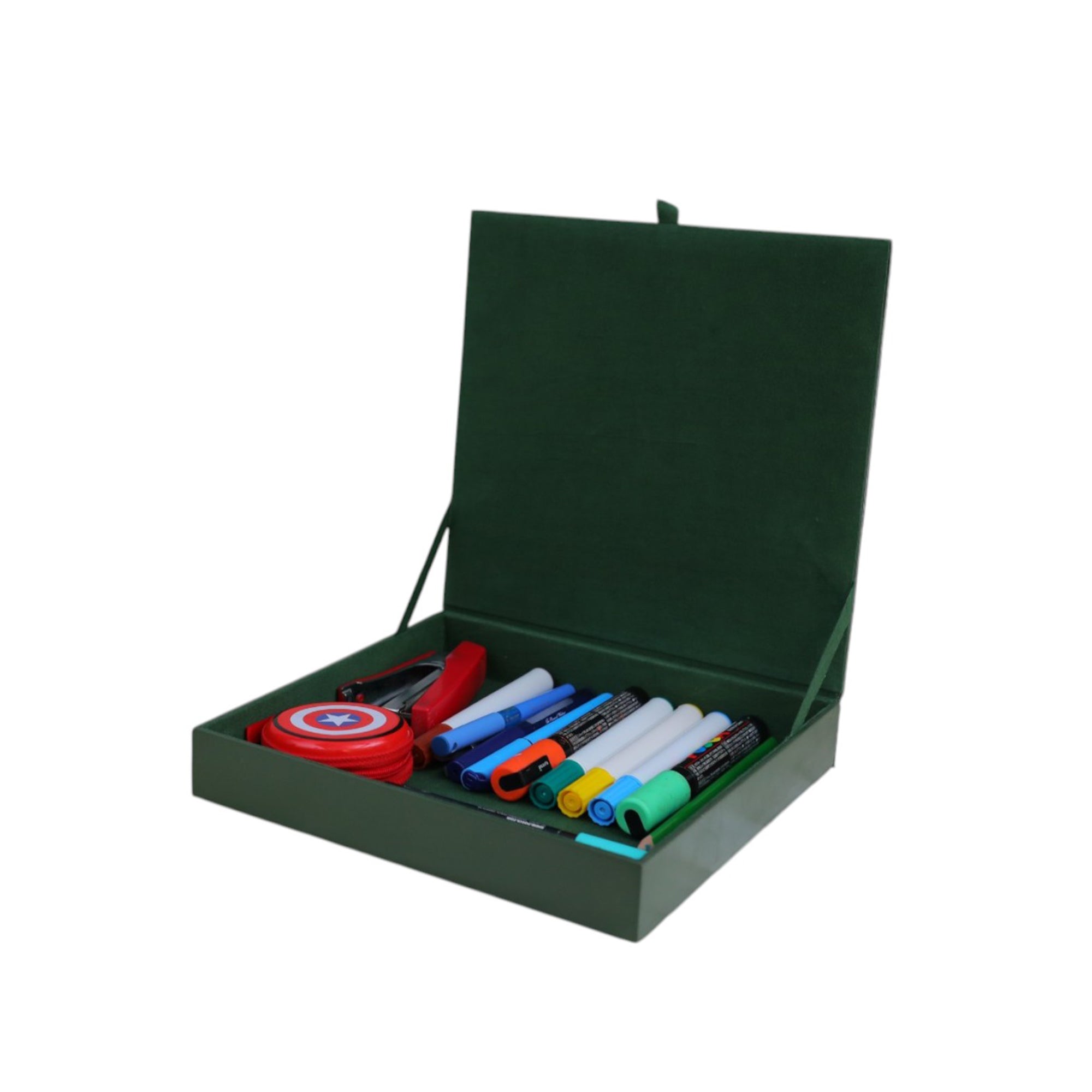 Premium Glass Stationery Organizer with Pickle Ball Design