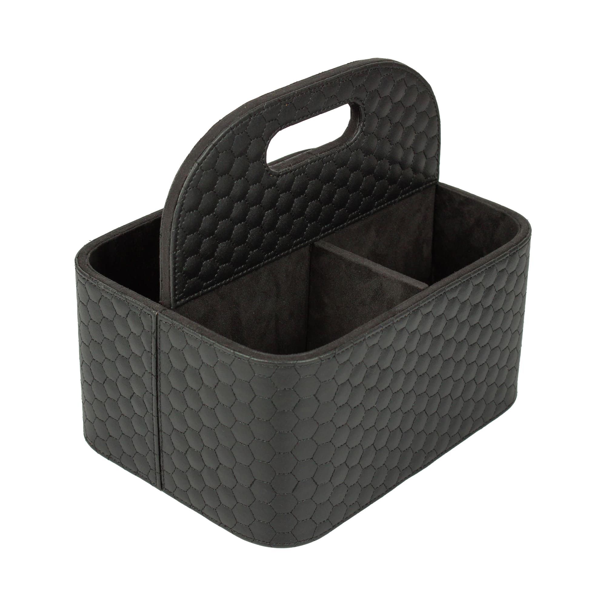 Premium Black Leatherite Desk Organizer