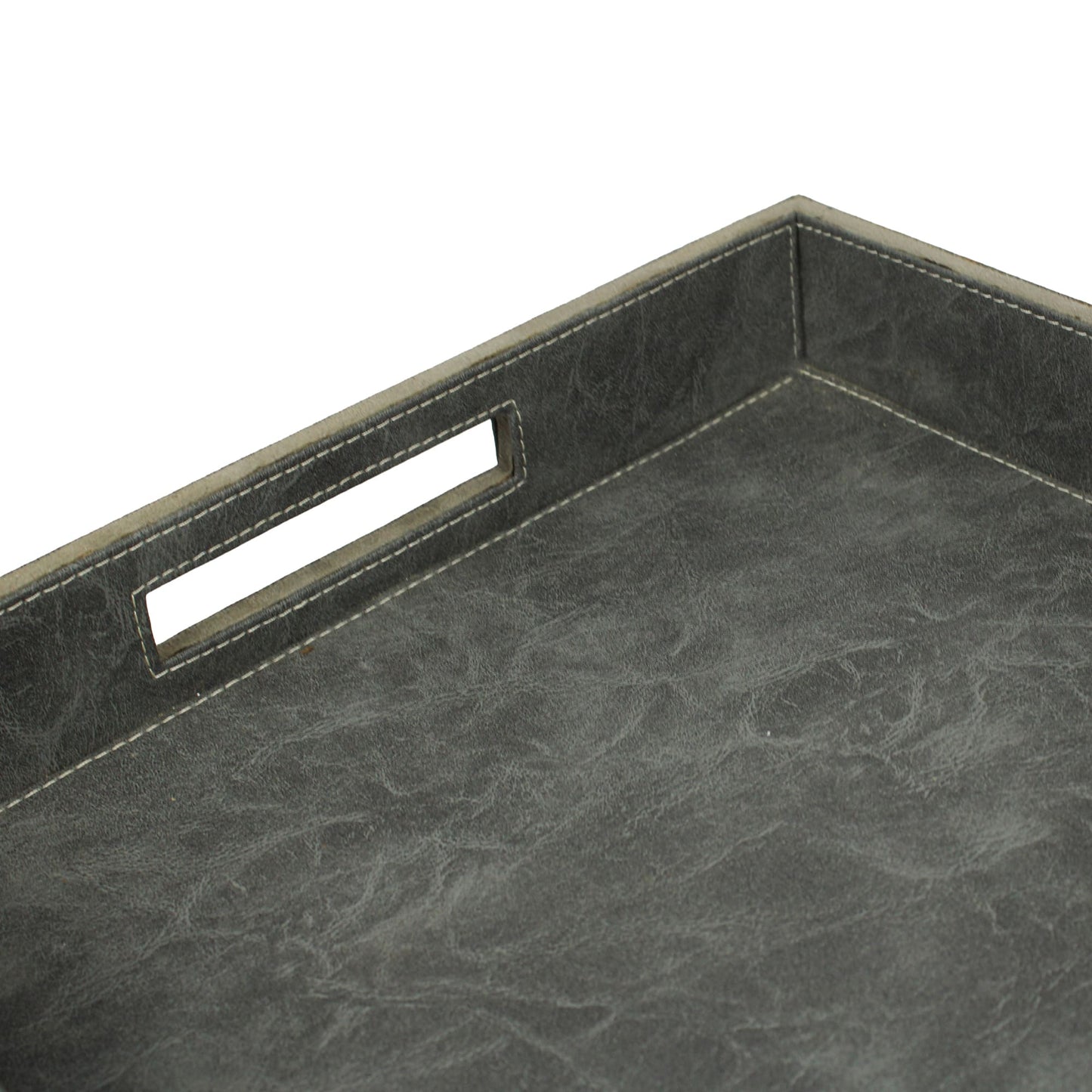 Grey Leatherite Tray