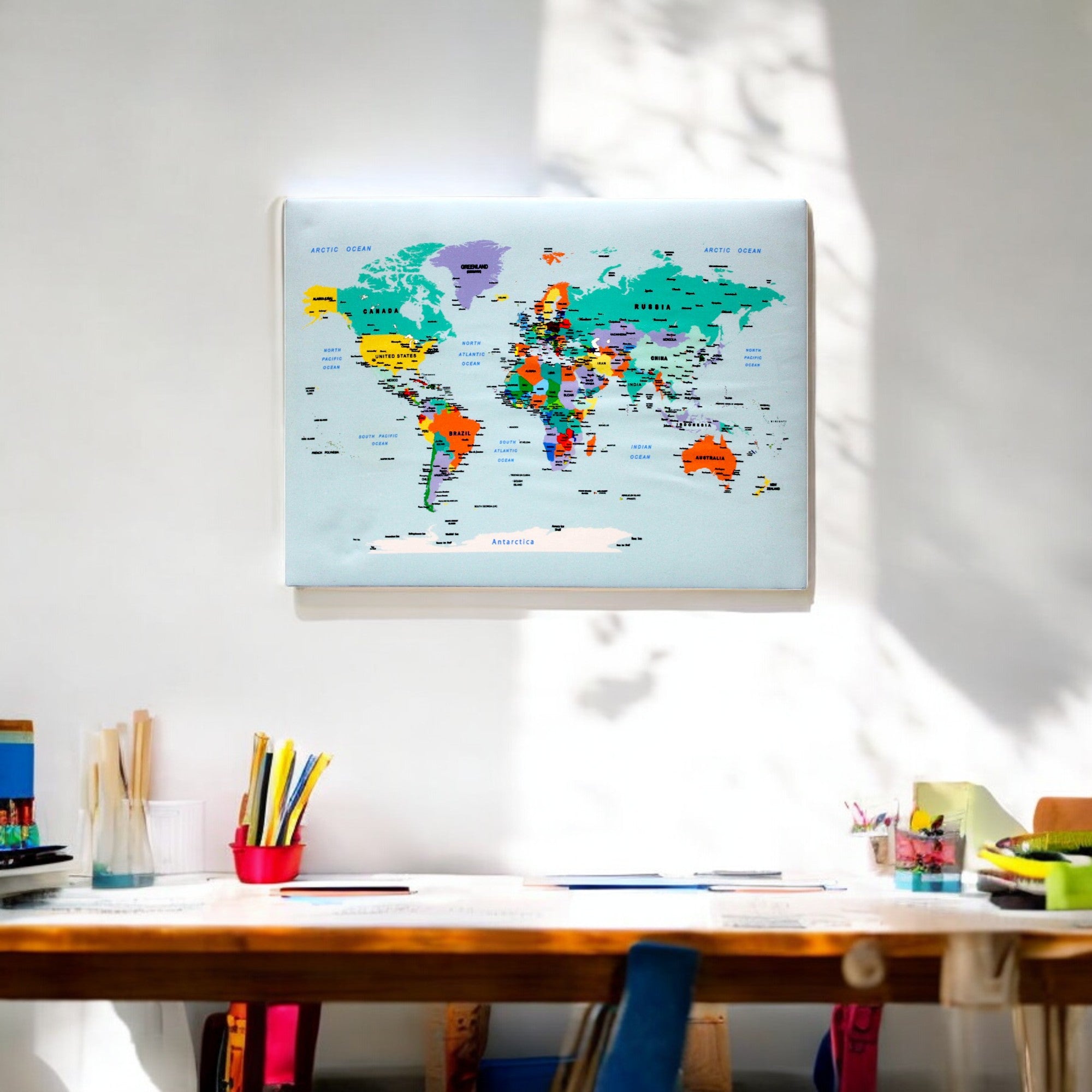 World Map Pin Board