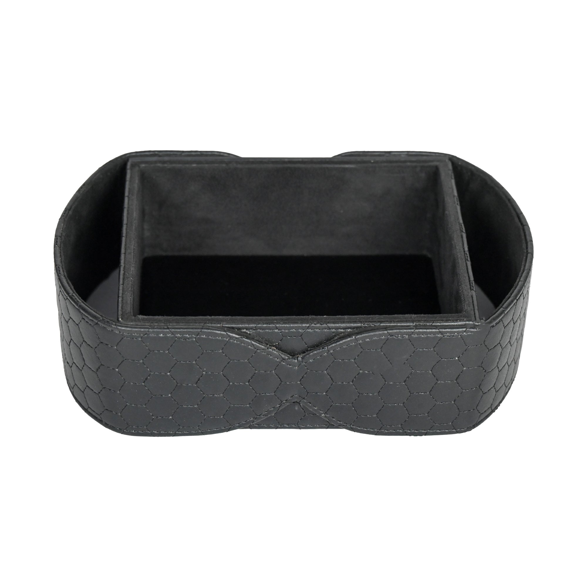 Premium  Black Leatherite Stationery Holder