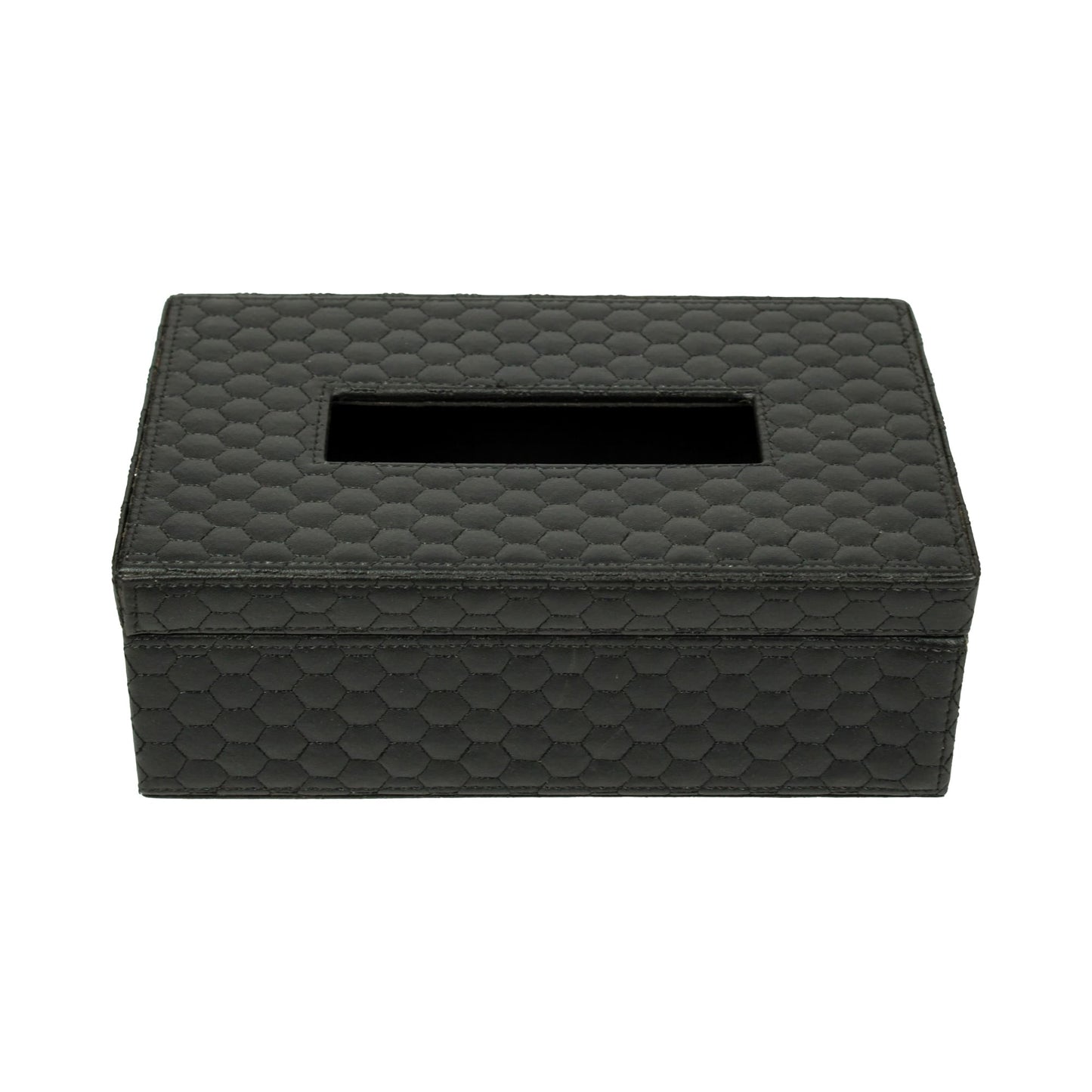 Brown Leatherette Tissue Box