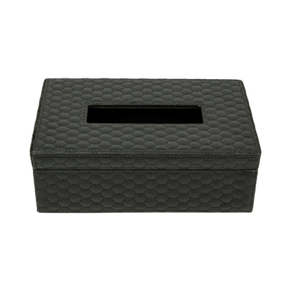 Brown Leatherette Tissue Box