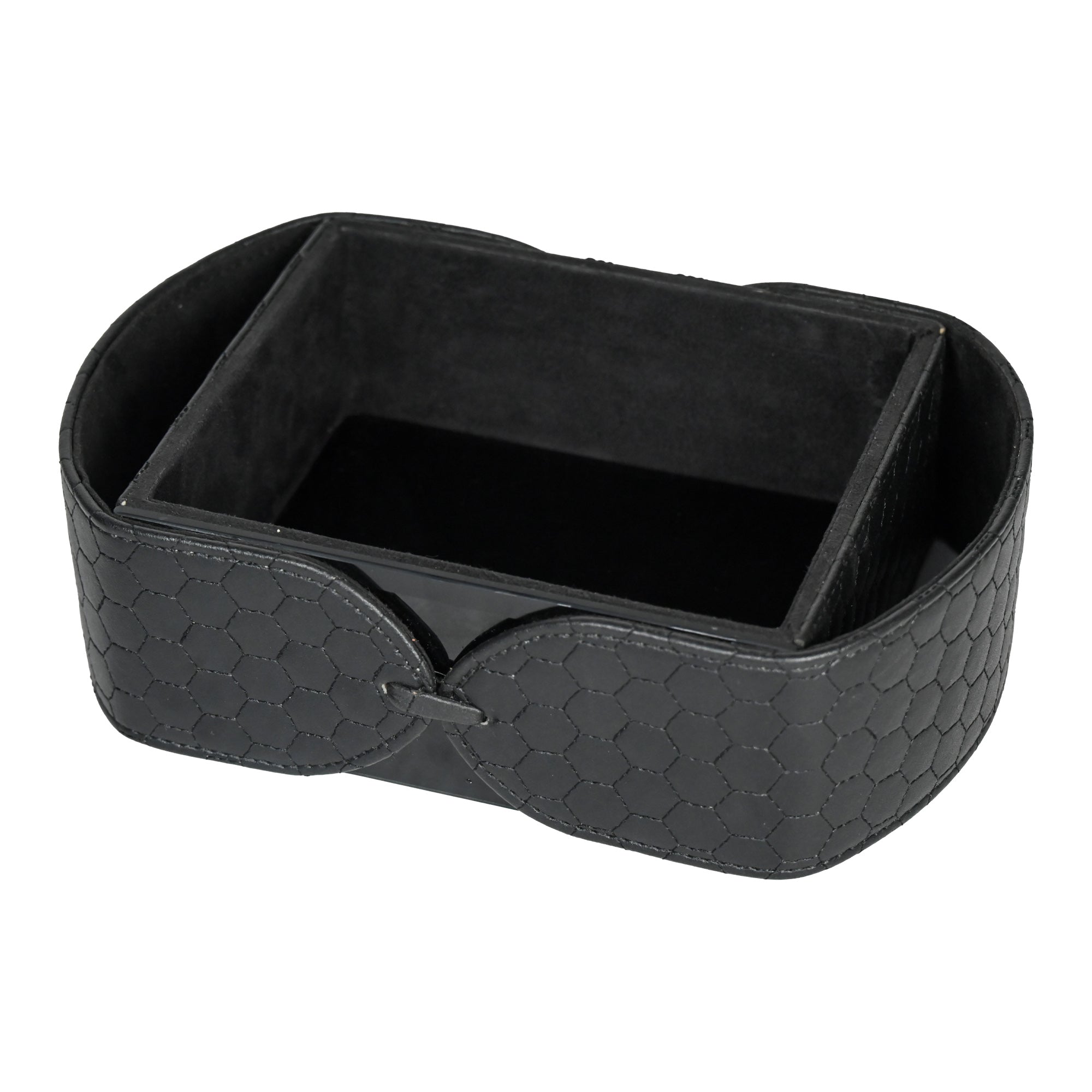 Premium  Black Leatherite Stationery Holder
