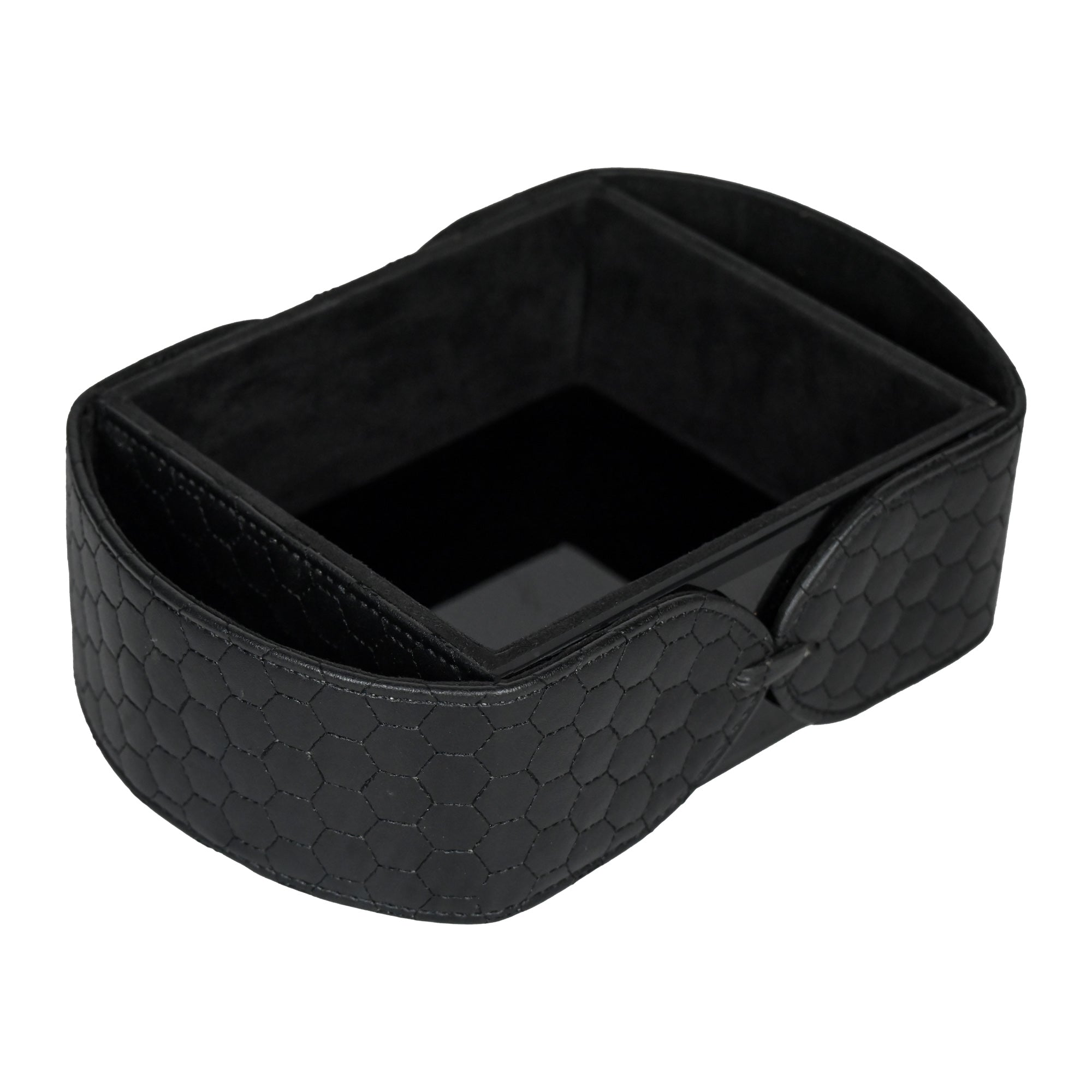 Premium  Black Leatherite Stationery Holder
