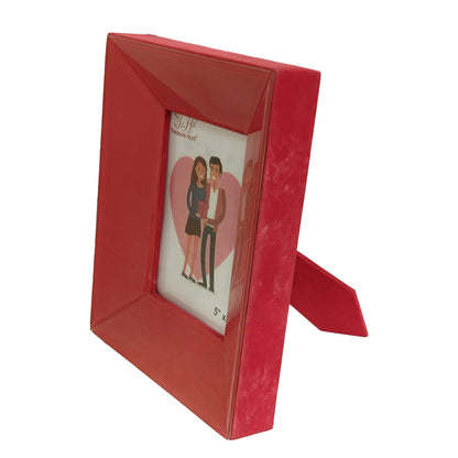 Red colored mirror photo frame for valentine day -TH-4494