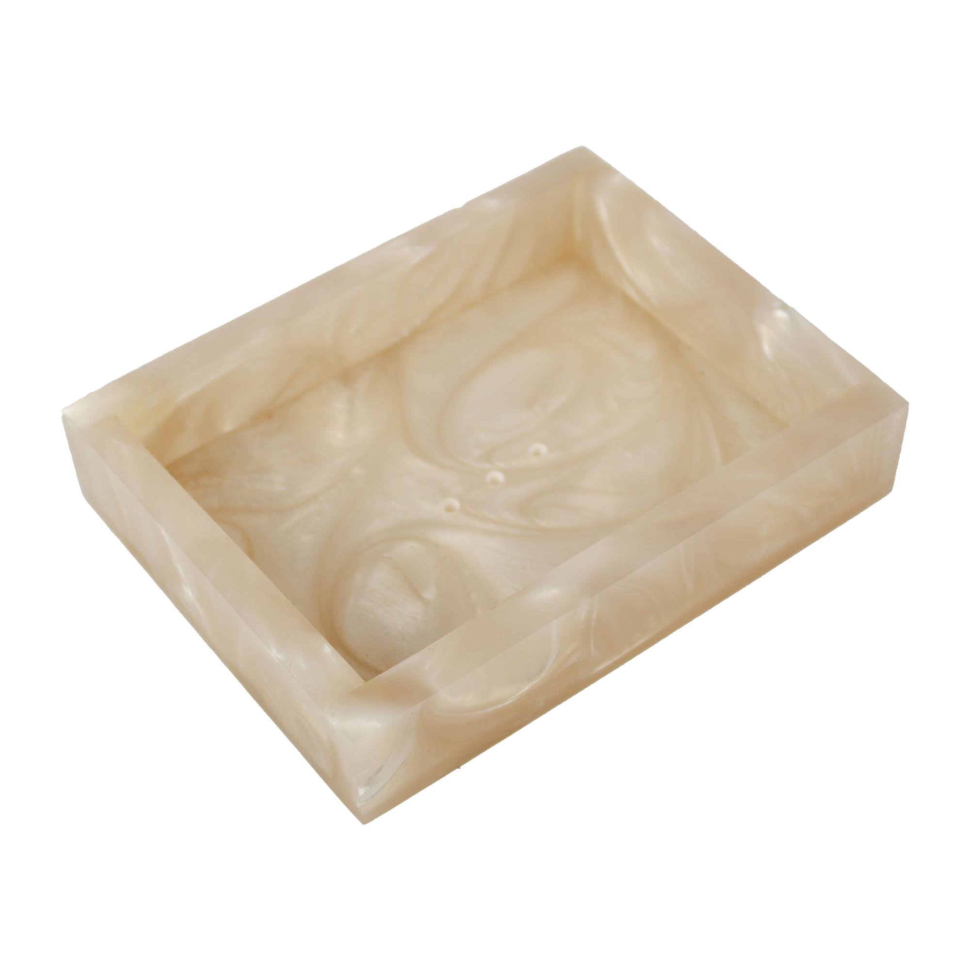 Beige Resin Soap Dish