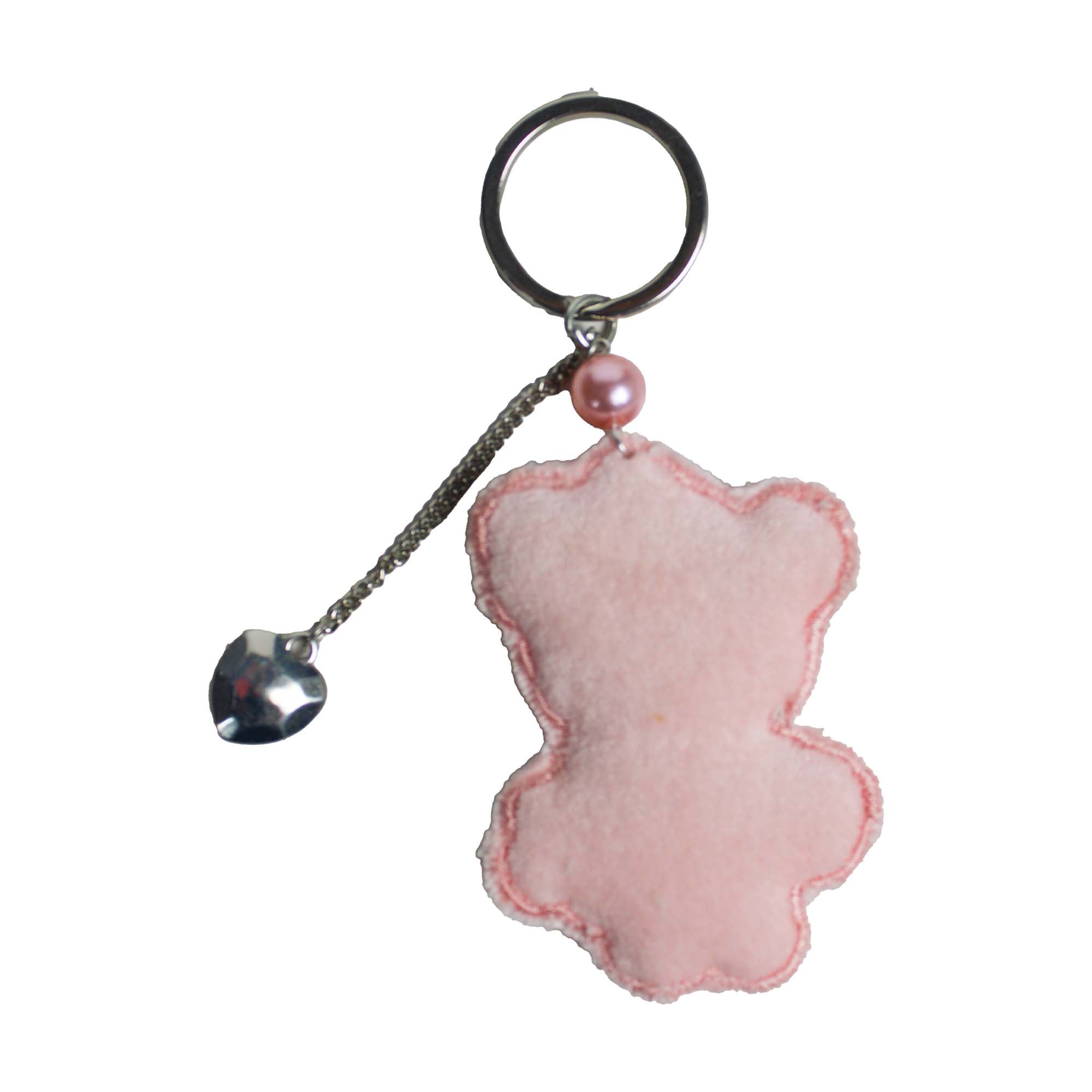 Beaded Teddy Bear Shaped Bag Charm
